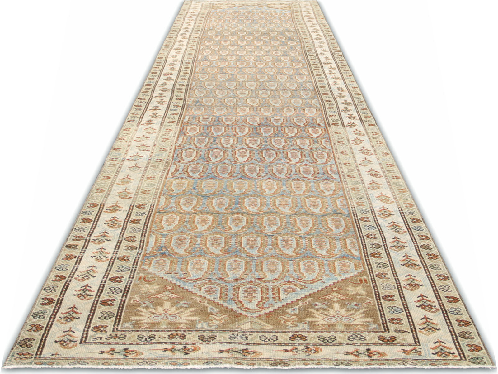 Semi Antique Persian Melayer Runner - 3'4" x 16'7"