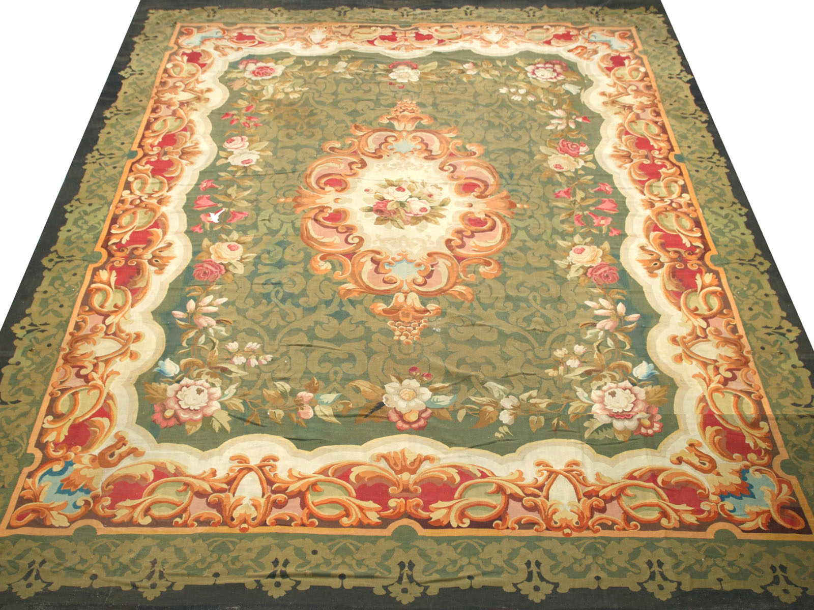 Antique French Aubusson Rug - 14'6" x 17'7"