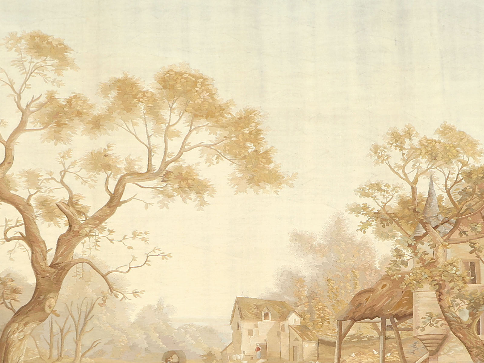 Antique French Aubusson Tapestry - 6'3" x 6'5"
