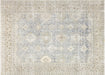 Semi Antique Persian Tabriz Rug in Blue,Beige tones and an All Over,Geometrical pattern. Measuring 7 feet 2 inches x 9 feet 10 inches – SKU 240156