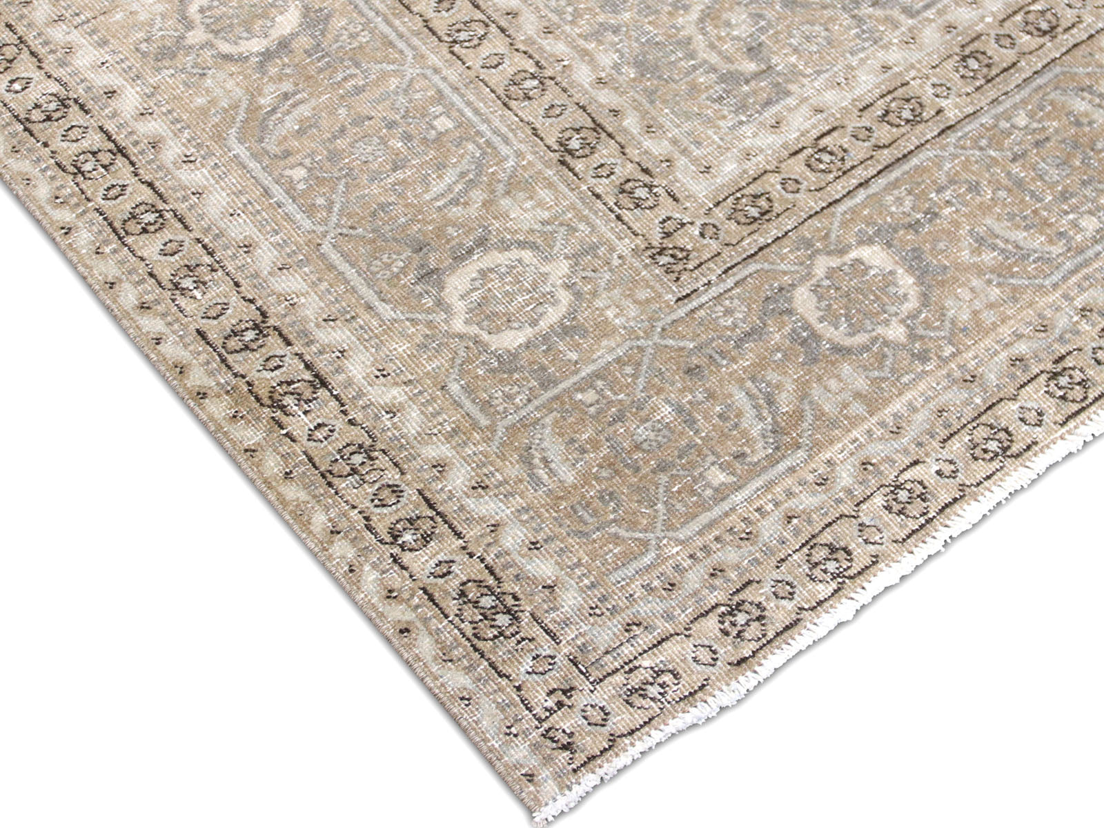 Semi Antique Persian Tabriz Rug - 7'1" x 9'6" - 240157