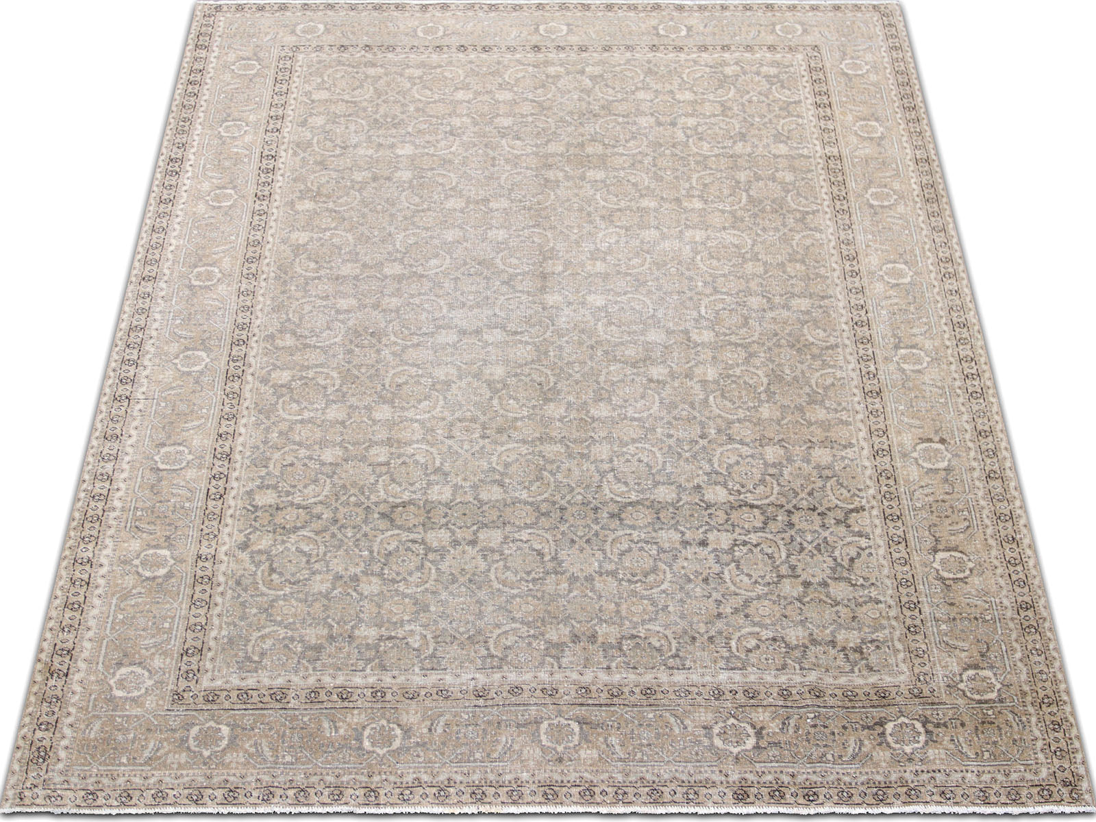 Semi Antique Persian Tabriz Rug - 7'1" x 9'6" - 240157