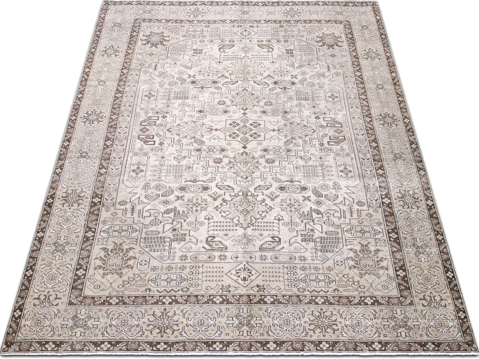 Semi Antique Persian Tabriz Rug - 8'8" x 12'8" - 240171