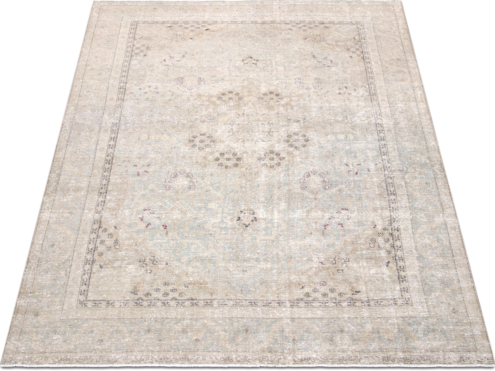 Semi Antique Persian Tabriz Rug - 7'5" x 10'6" - 240173