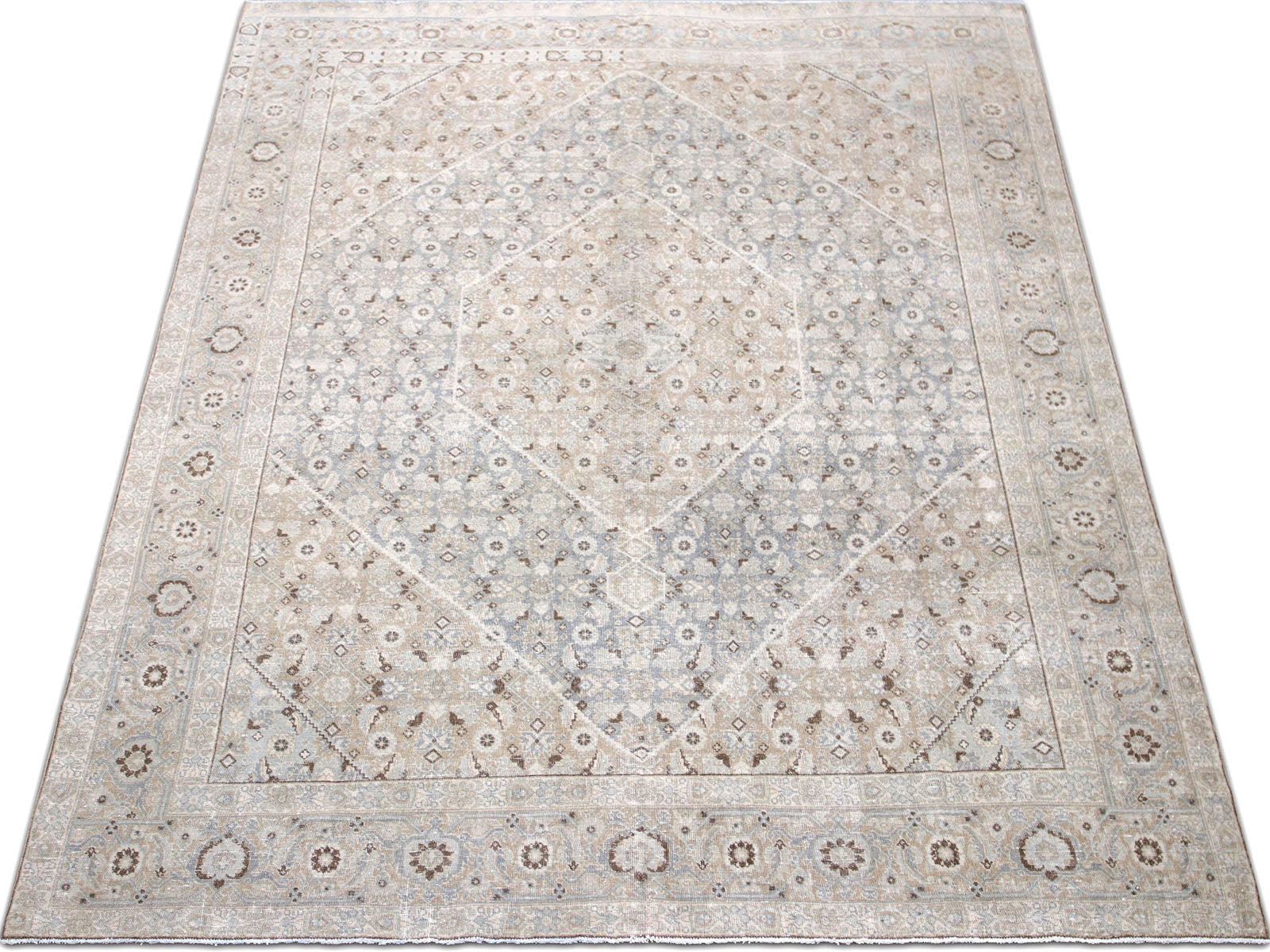Semi Antique Persian Tabriz Rug - 8'2" x 11'5" - 240185