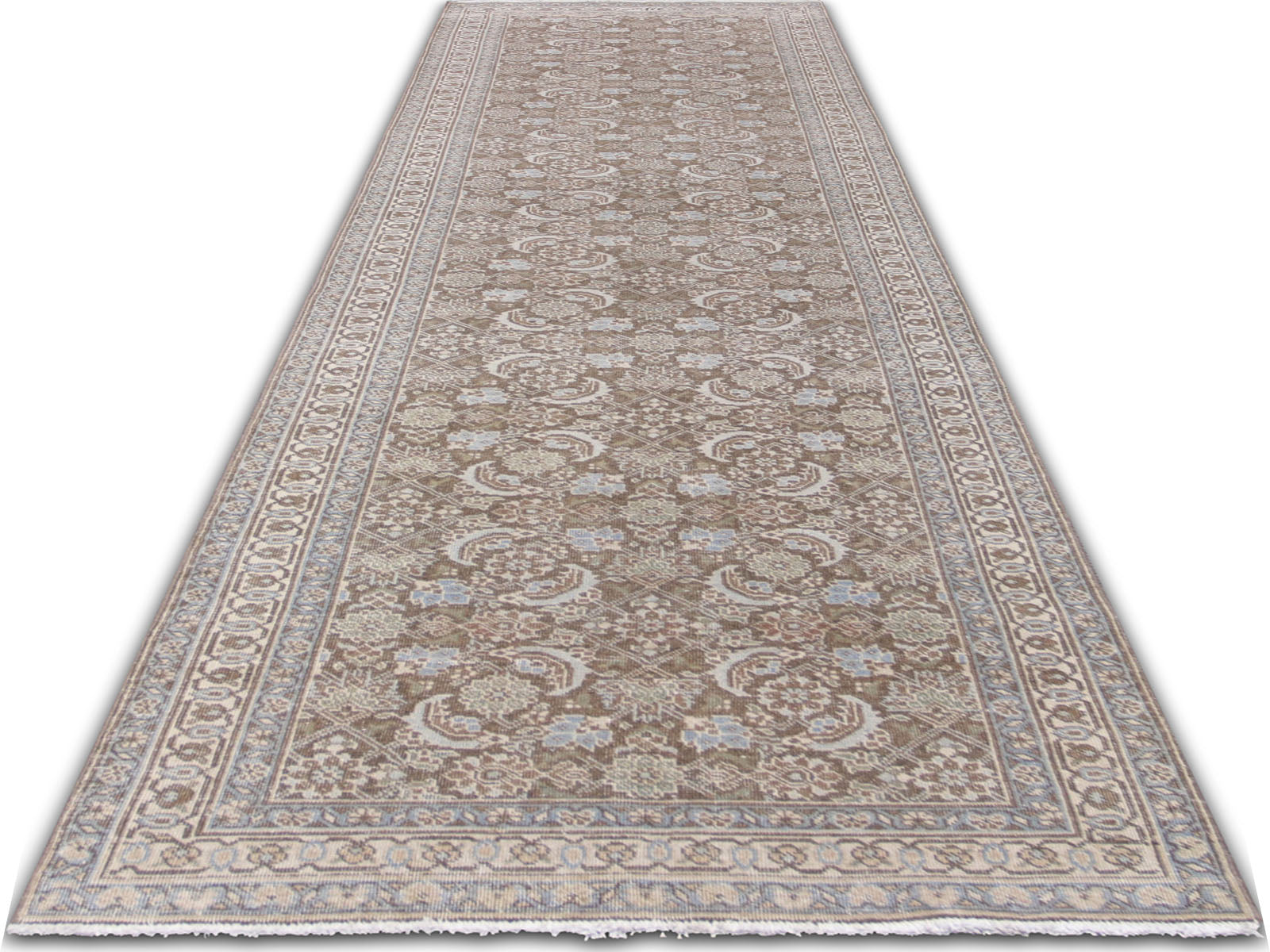 Semi Antique Persian Tabriz Rug - 3'2" x 13'10" - 240187