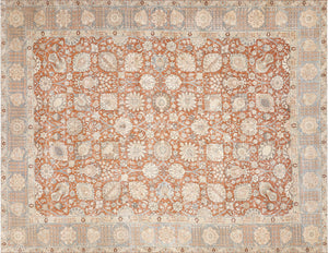 Semi Antique Persian Tabriz Rug - 10'8" x 12'10" - 240196