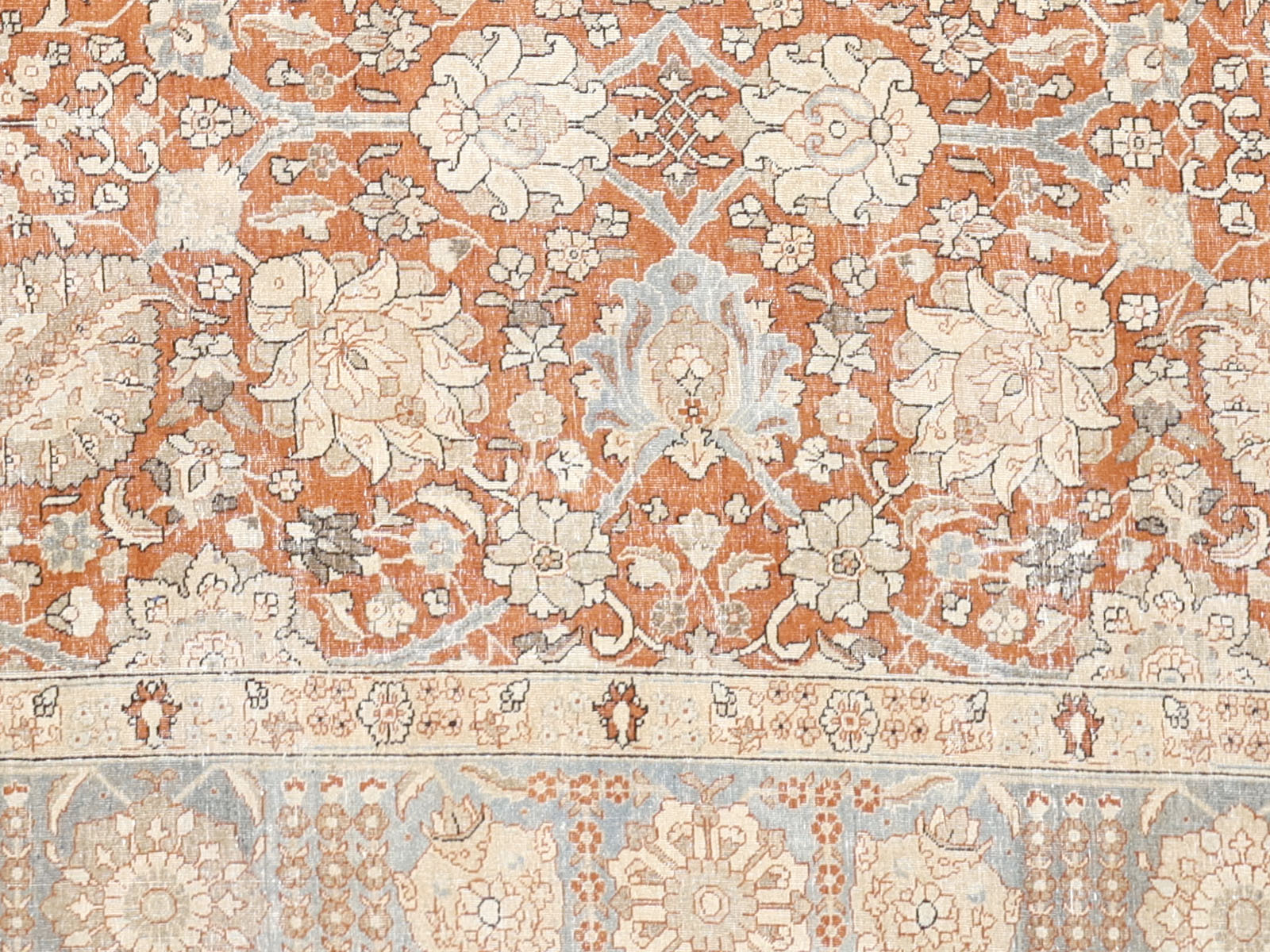 Semi Antique Persian Tabriz Rug - 10'8" x 12'10" - 240196