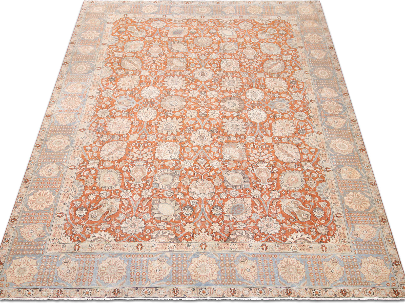 Semi Antique Persian Tabriz Rug - 10'8" x 12'10" - 240196