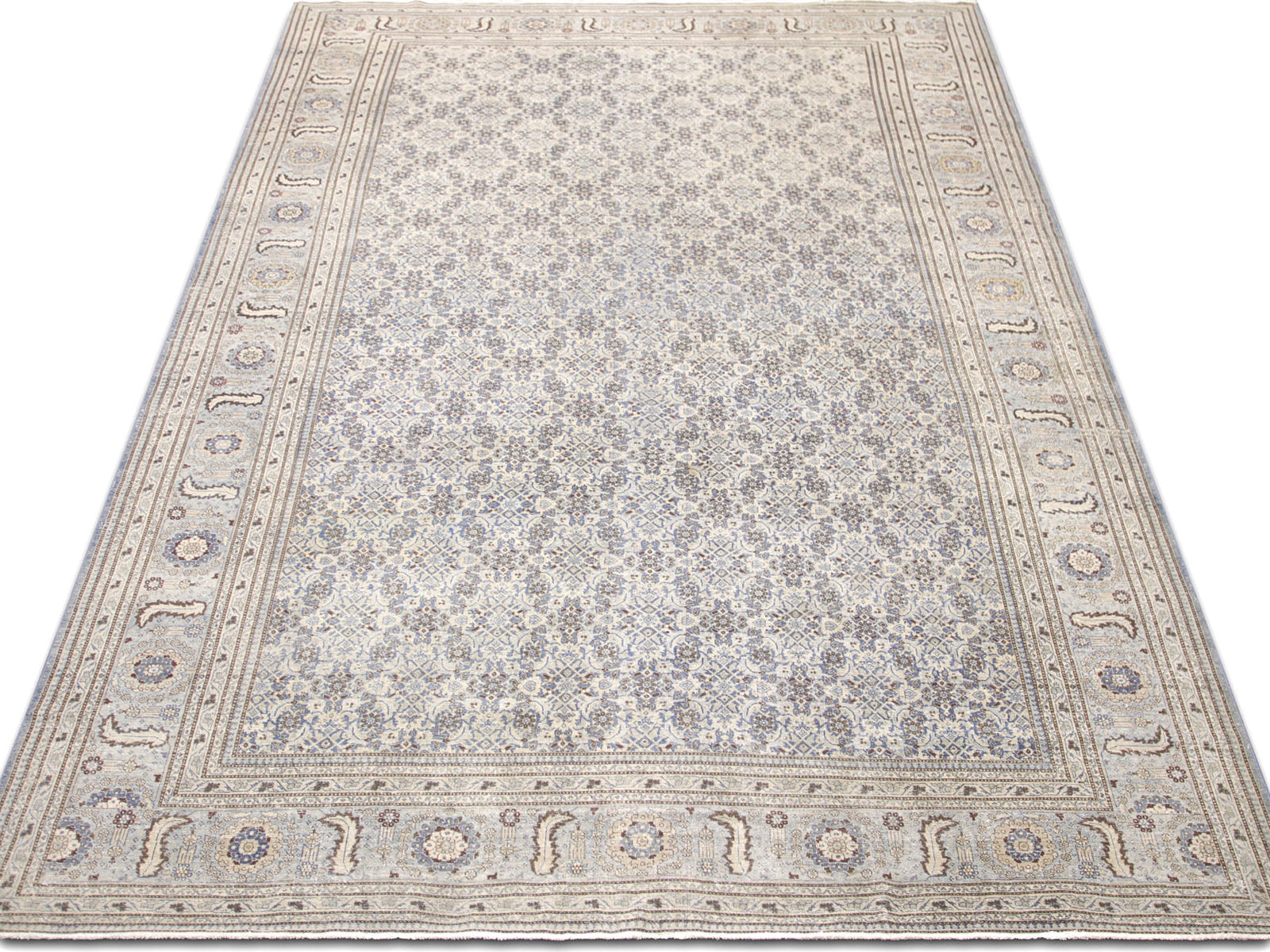 Semi Antique Persian Tabriz Rug - 10'10" x 17'7"