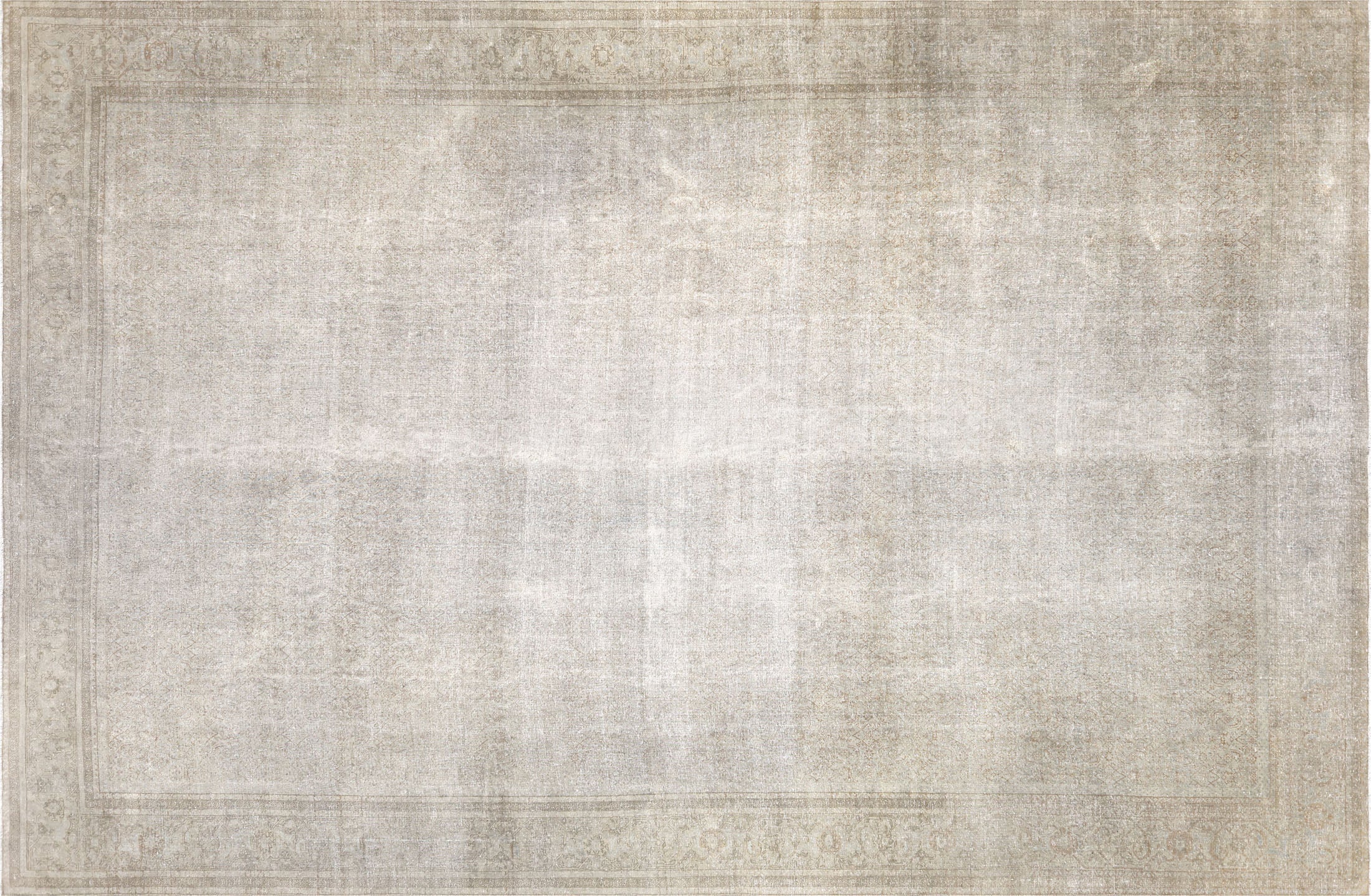 Semi Antique Persian Tabriz Rug in Taupe,Beige tones and an Herati,All Over pattern. Measuring 11 feet 1 inches x 16 feet 9 inches – SKU 240199