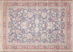 Semi Antique Persian Tabriz Rug in Blue,Red tones and an All Over pattern. Measuring 9 feet 6 inches x 12 feet 11 inches – SKU 240200
