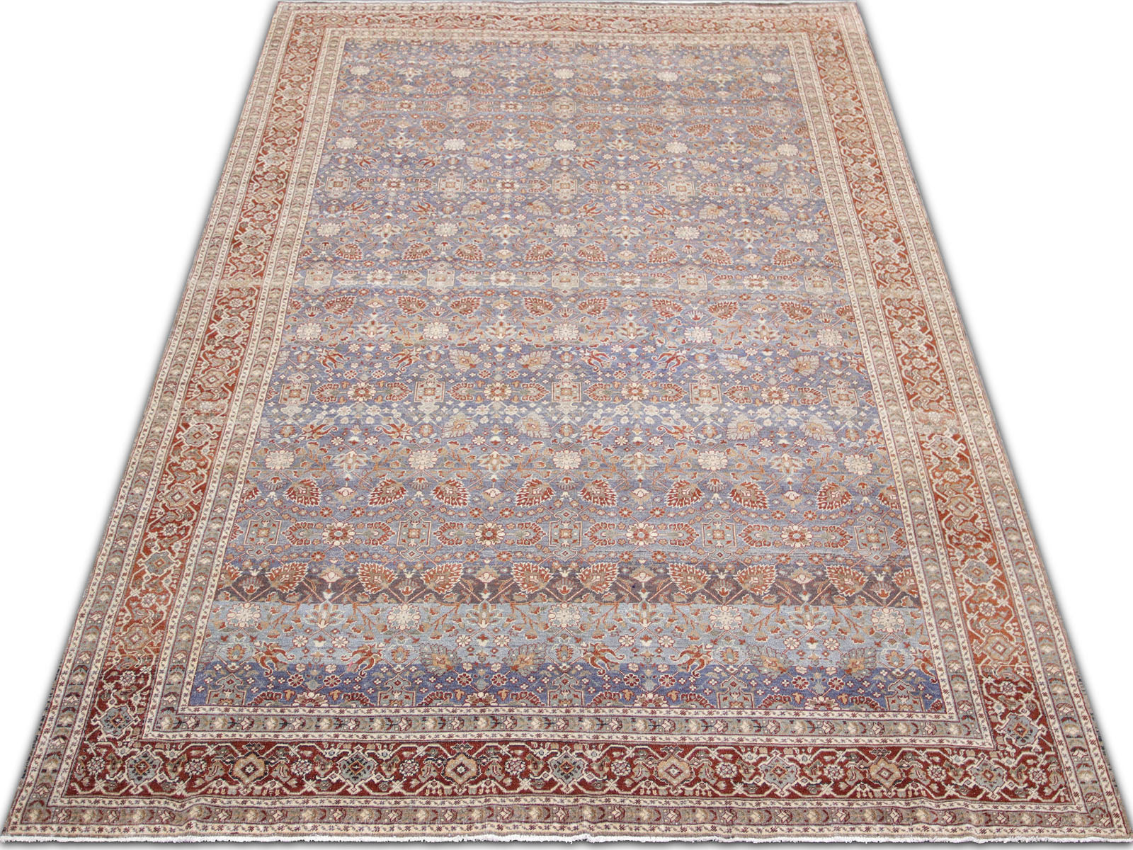 Semi Antique Persian Tabriz Rug - 8'11" x 14'7" - 240204