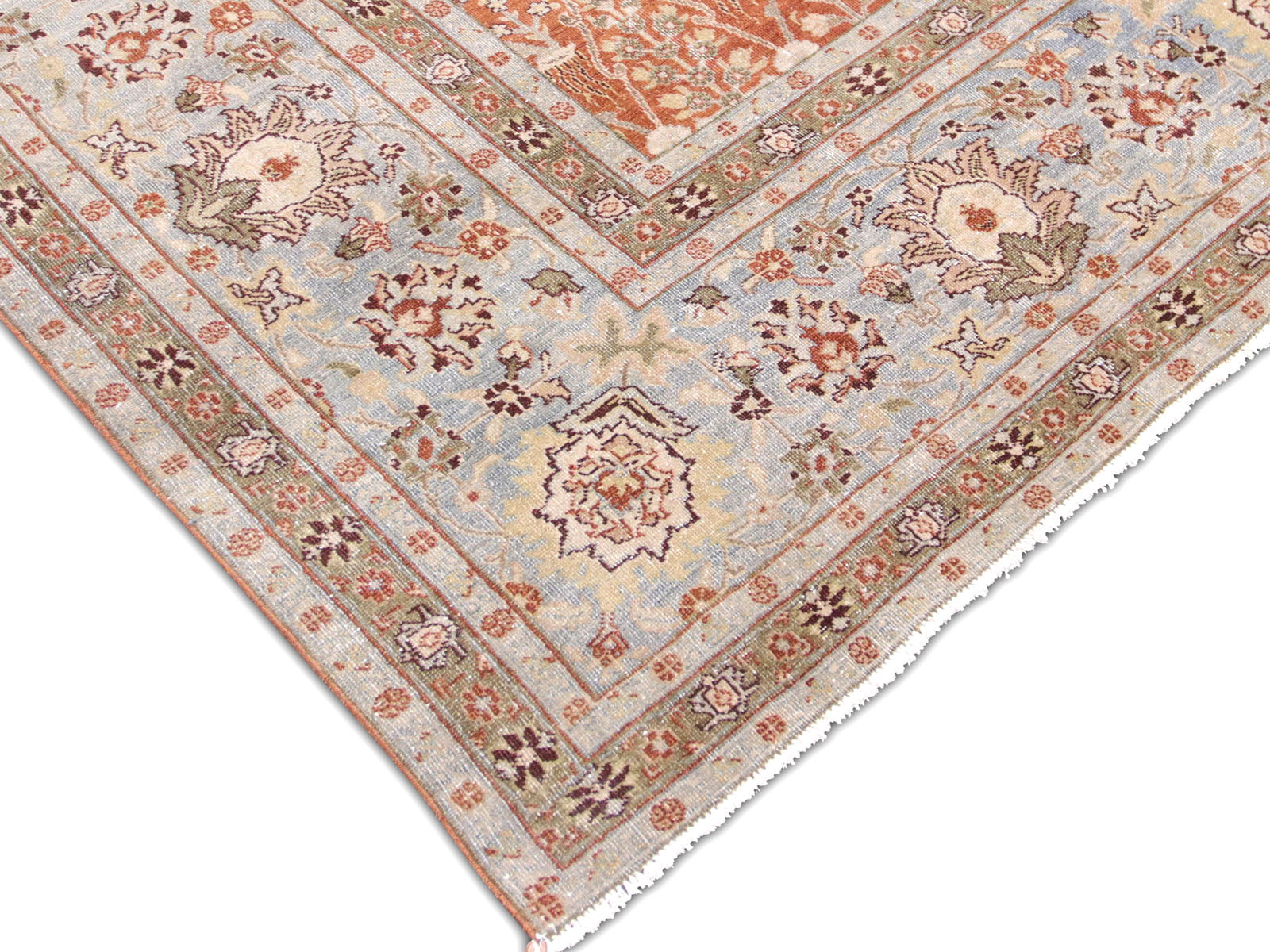 Semi Antique Persian Tabriz Rug - 9'10" x 14'7" - 240205