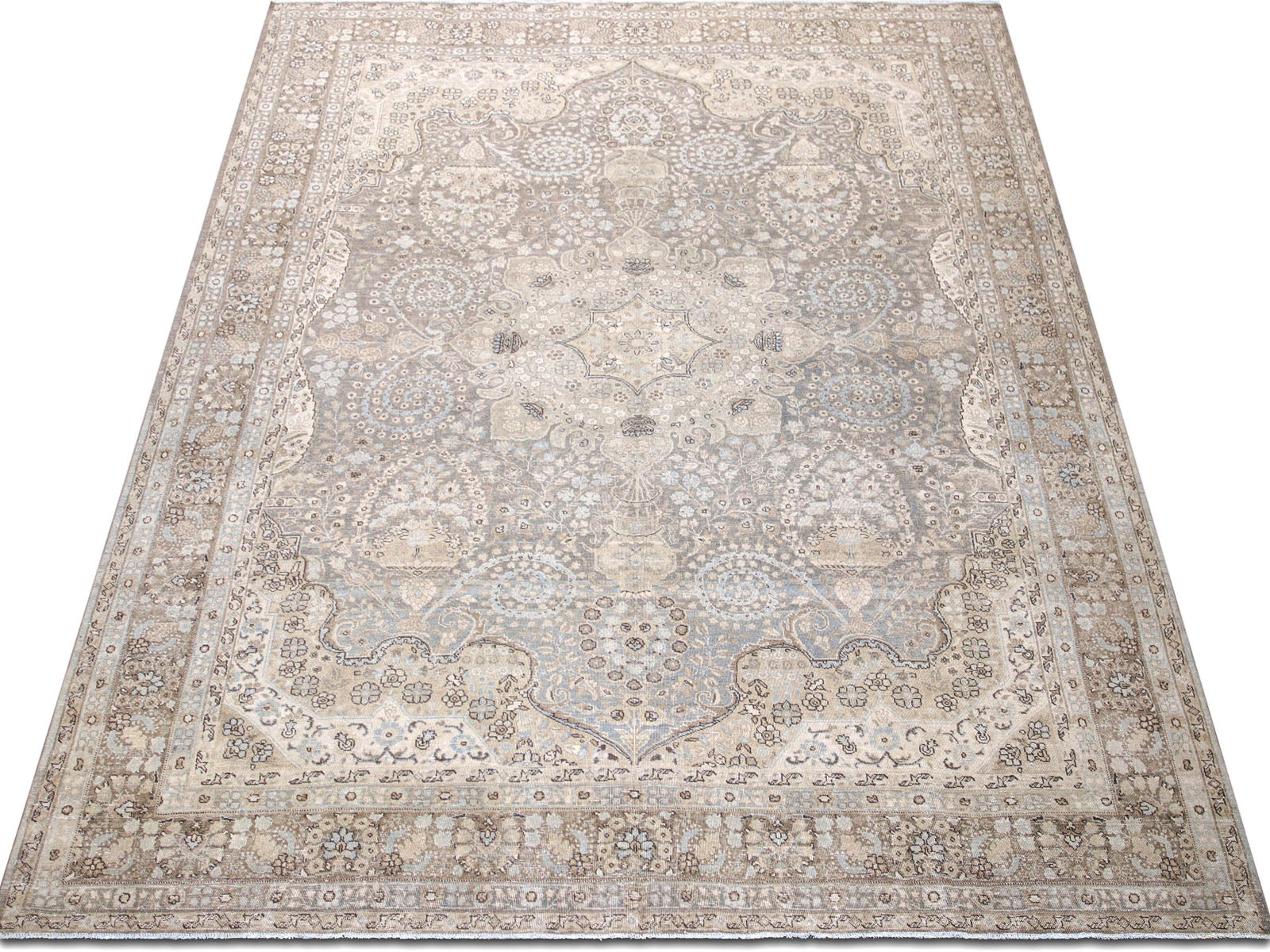 Semi Antique Persian Tabriz Rug - 9'1" x 12'5" - 240208