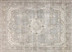 Semi Antique Persian Tabriz Rug in Taupe tones and an Medallion,All Over pattern. Measuring 9 feet 1 inches x 12 feet 5 inches – SKU 240208