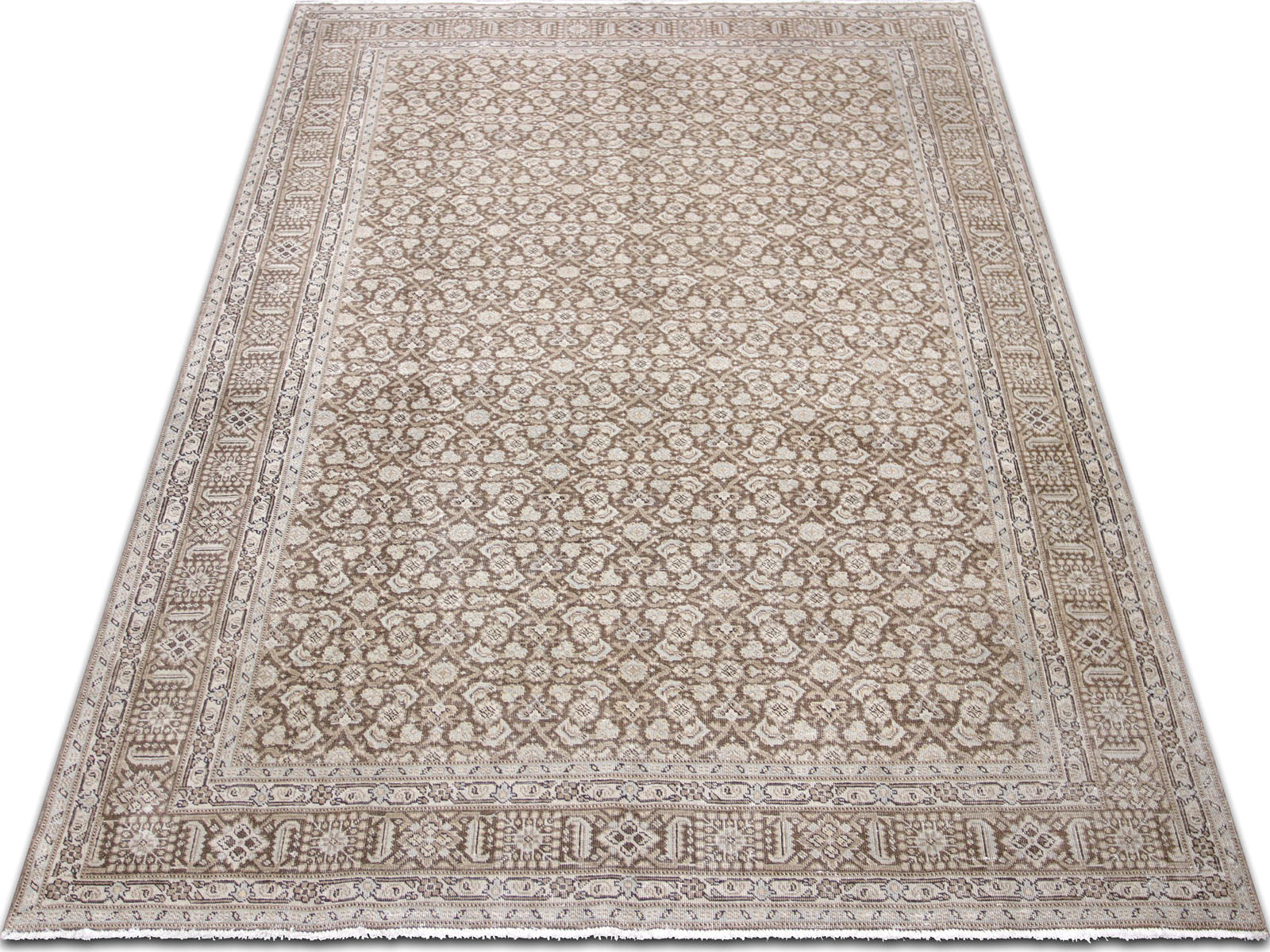 Semi Antique Persian Tabriz Rug - 6'4" x 9'6" - 240210