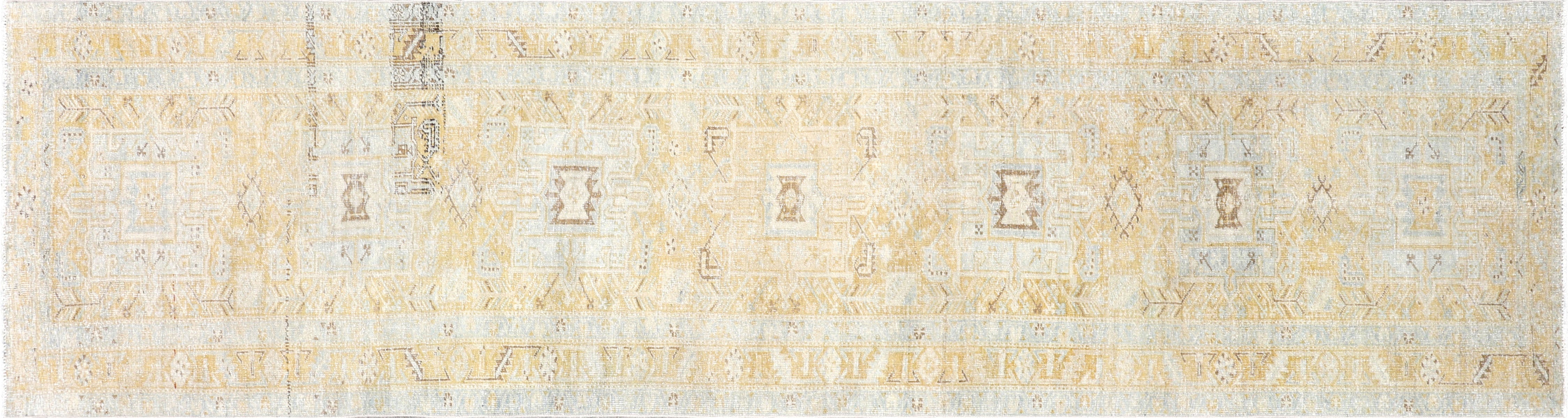 Semi Antique Persian Heriz Rug - 3'0" x 14'0" - 240260