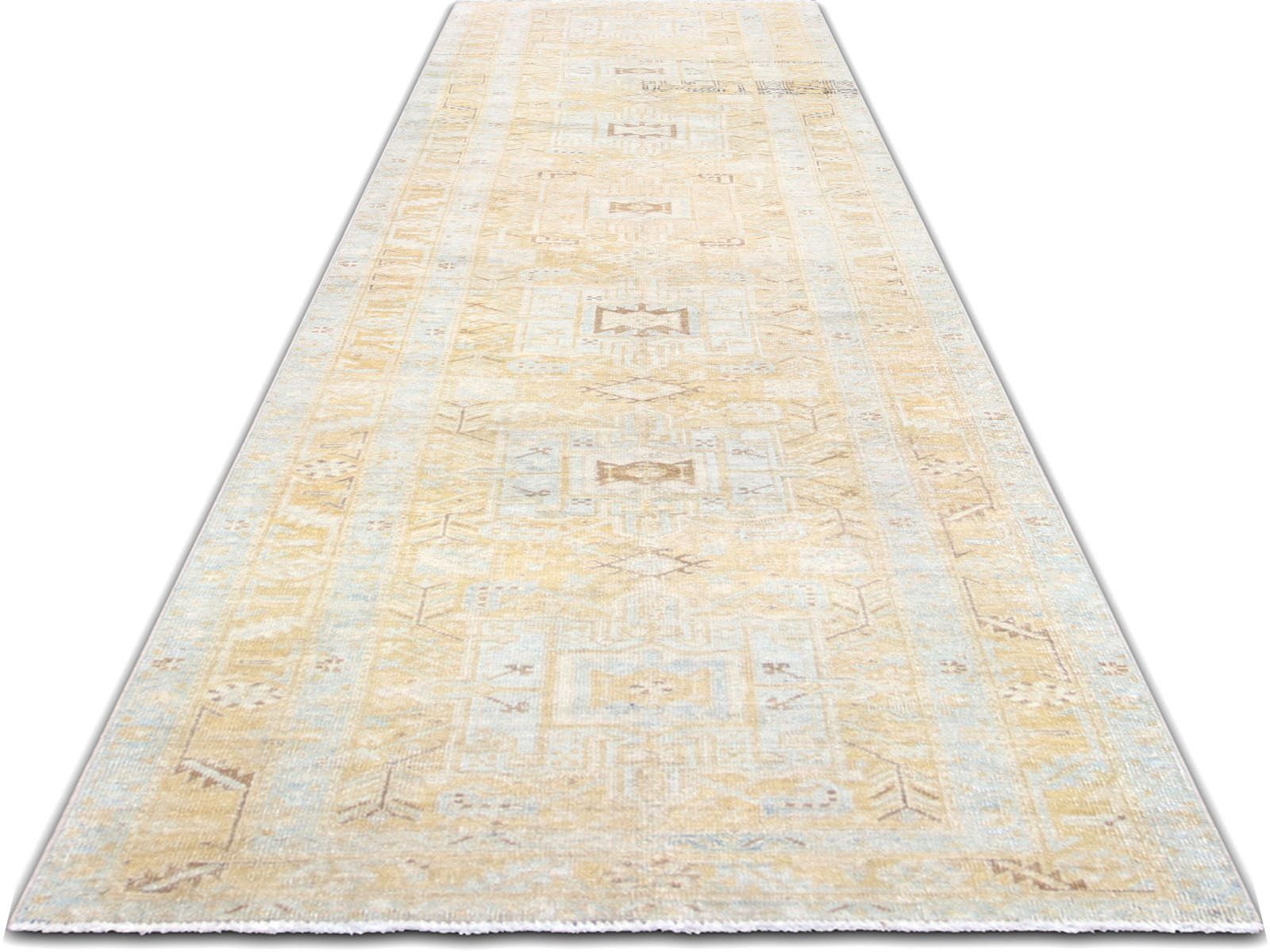 Semi Antique Persian Heriz Rug - 3'0" x 14'0" - 240260