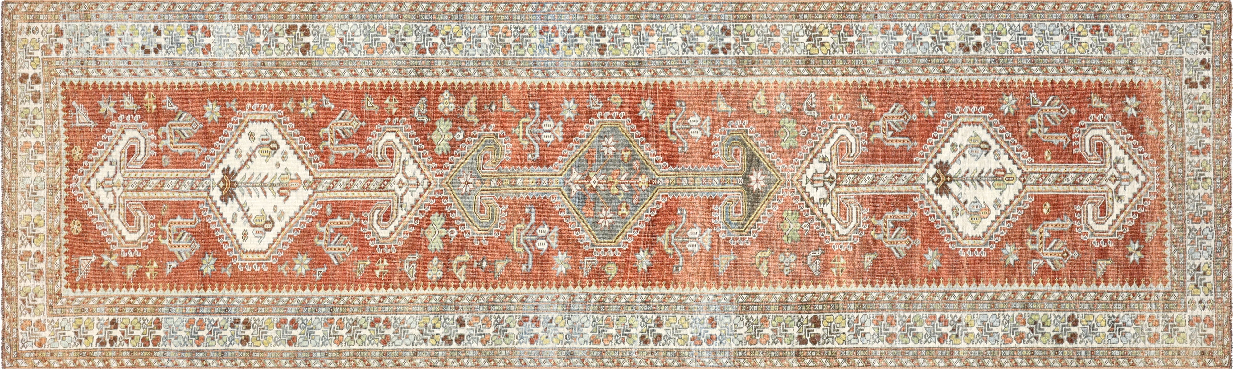 Antique Persian Shiraz Rug - 3'4" x 12'0" - 240271