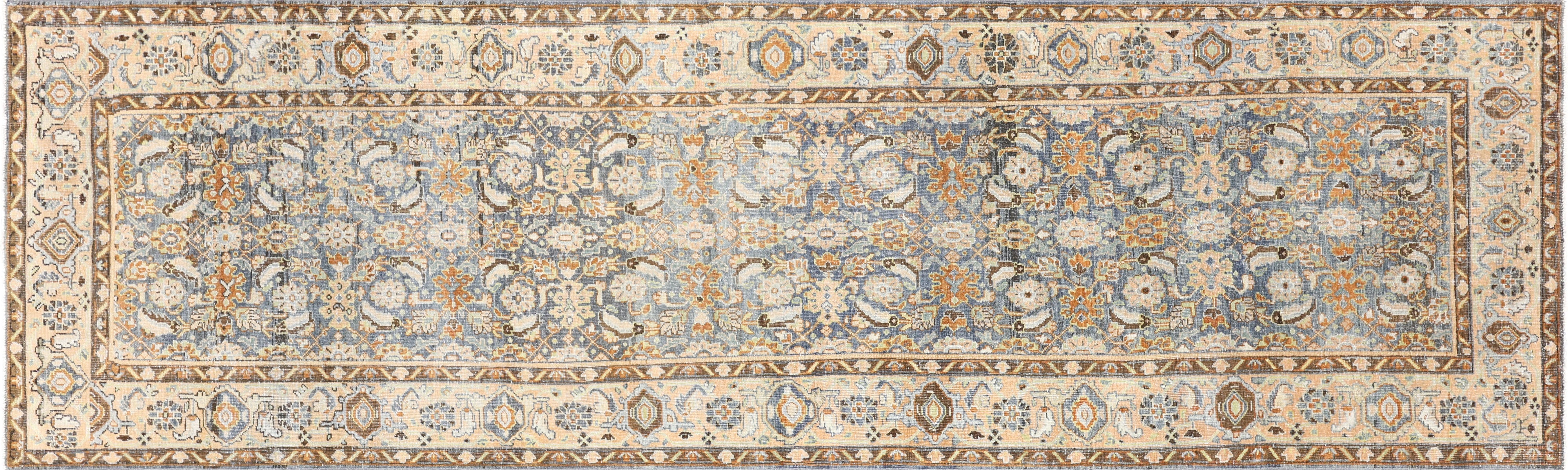 Semi Antique Persian Bijar Rug - 3'8" x 13'3" - 240273
