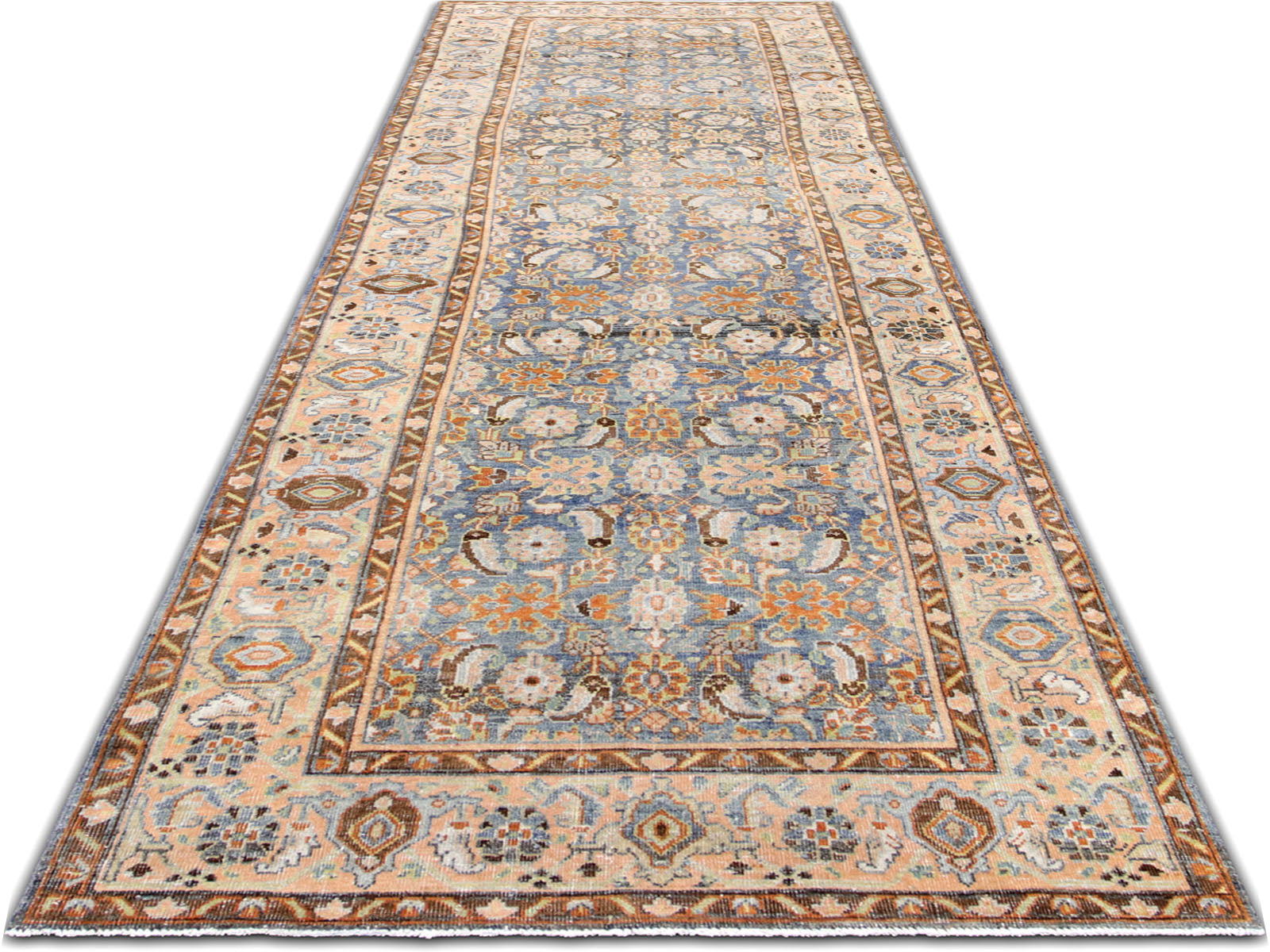 Semi Antique Persian Bijar Rug - 3'8" x 13'3" - 240273