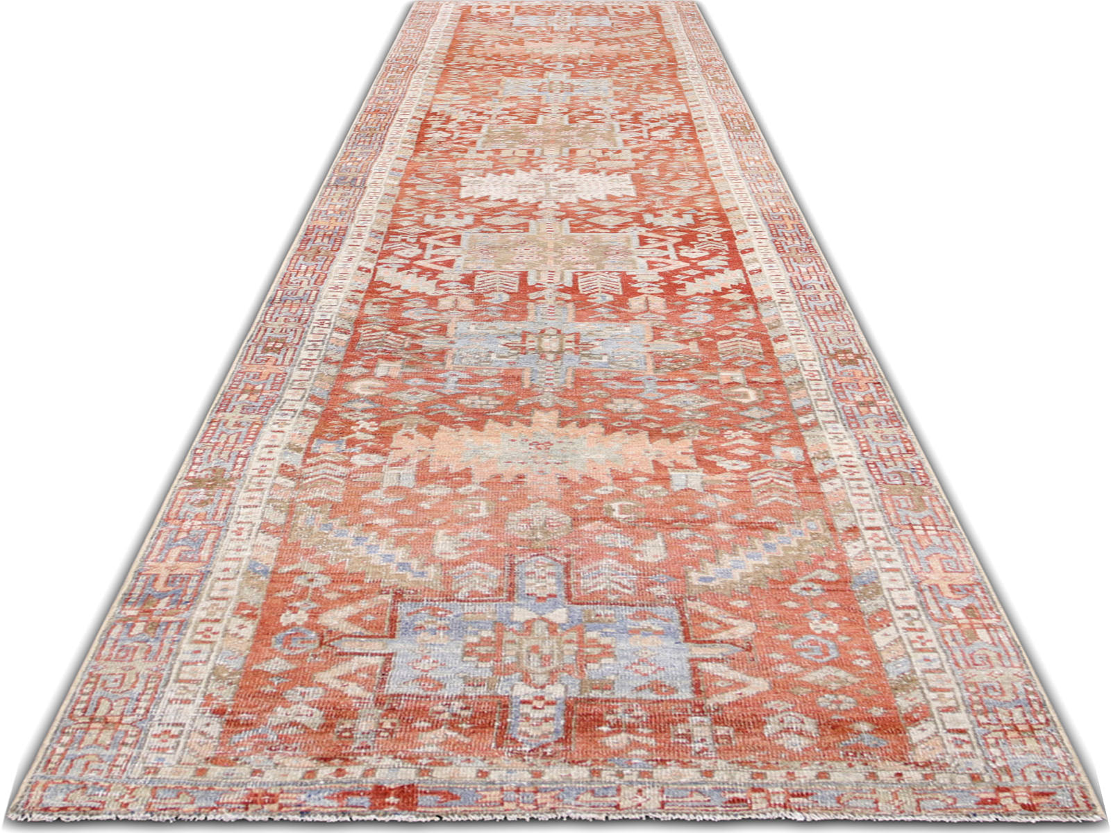 Antique Persian Heriz Rug - 2'10" x 14'5" - 240281