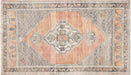 Vintage Turkish Oushak Rug in Copper tones and an Geometrical pattern. Measuring 2 feet 8 inches x 4 feet 7 inches – SKU 240284