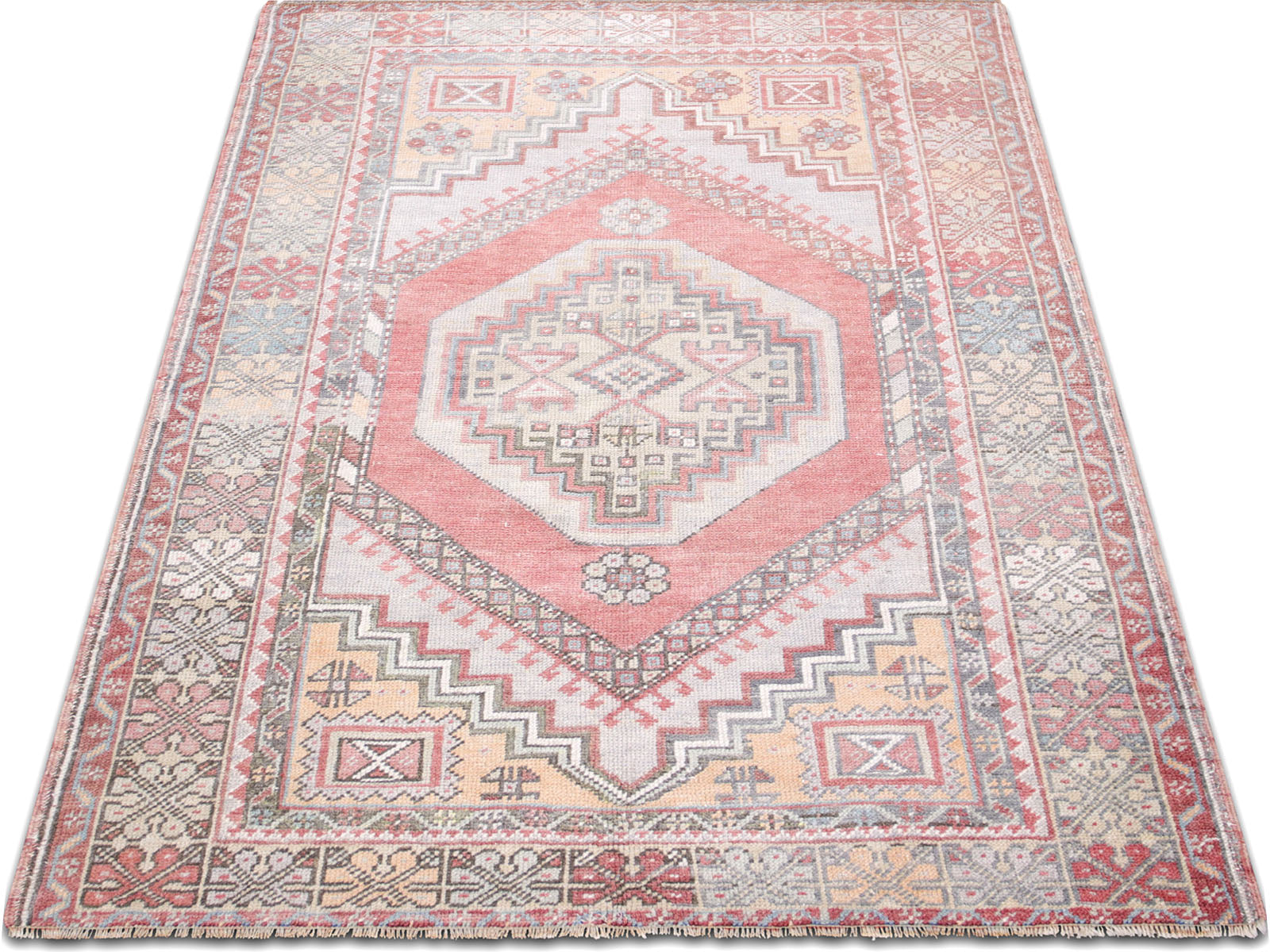 Vintage Turkish Oushak Rug - 3'9" x 5'9" - 240286