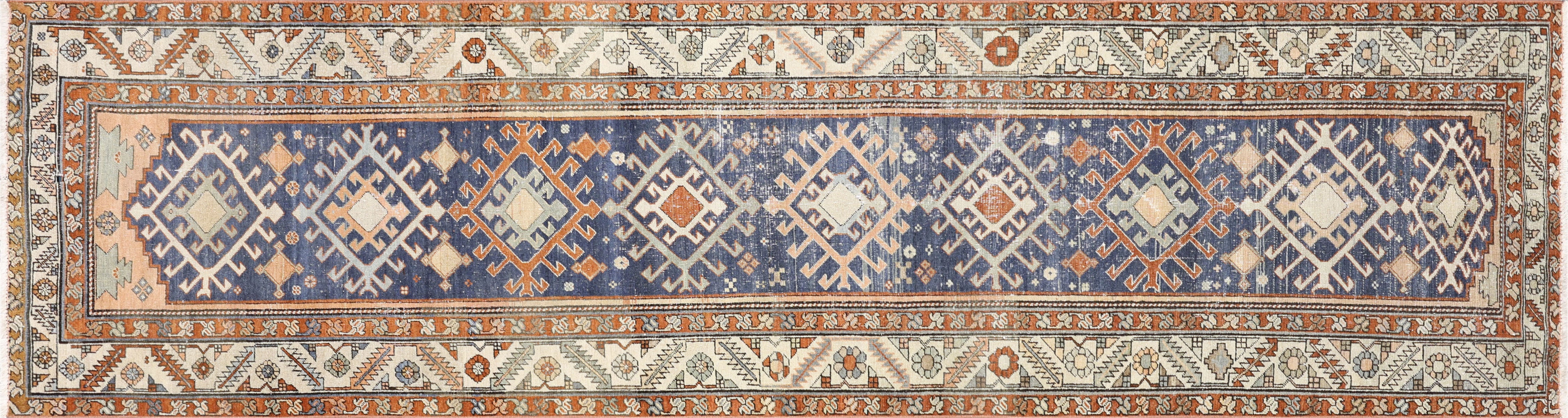 Antique Persian Heriz Rug - 3'4" x 13'3" - 240288