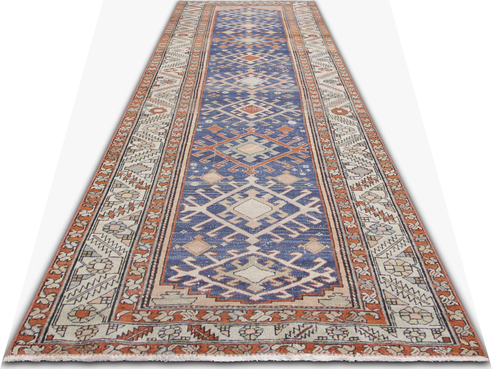 Antique Persian Heriz Rug - 3'4" x 13'3" - 240288