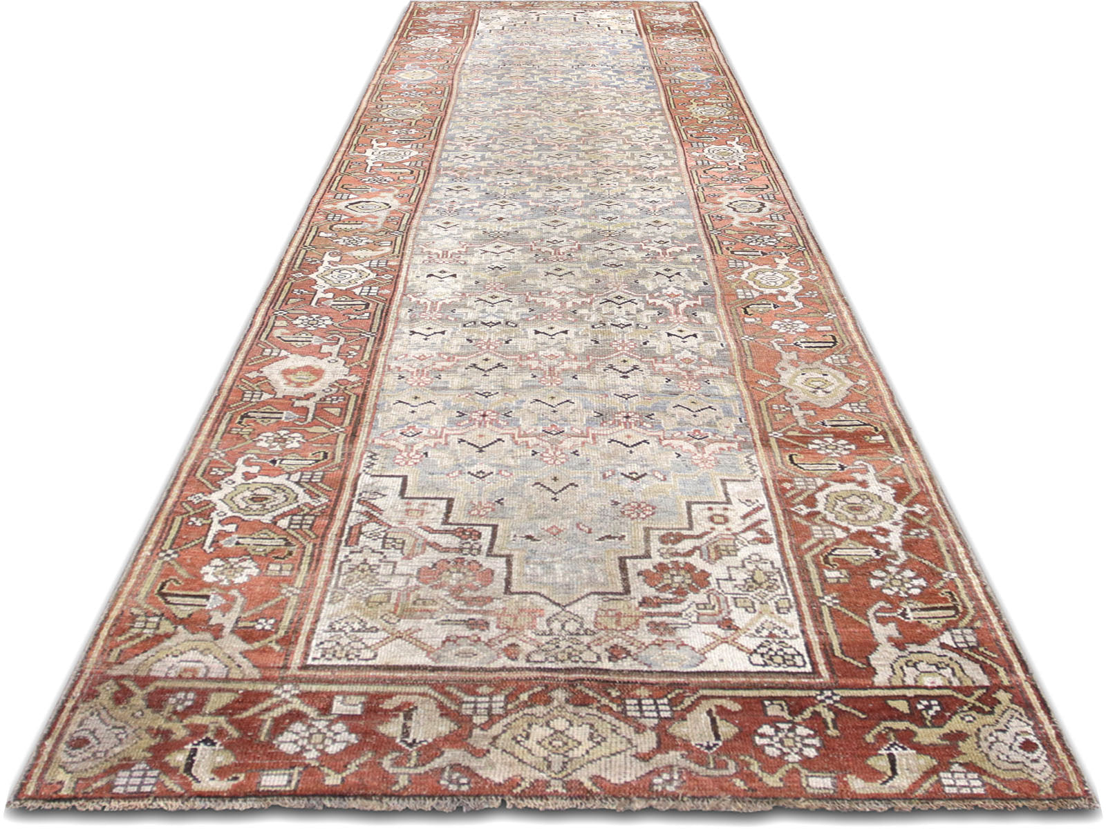 Antique Persian Melayer Rug - 3'6" x 14'2" - 240289