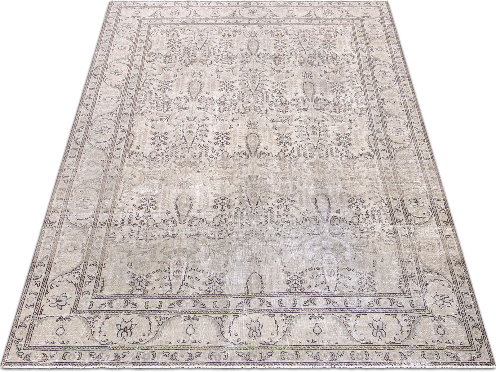 Semi Antique Persian Tabriz Rug - 7'0" x 9'9" - 240290