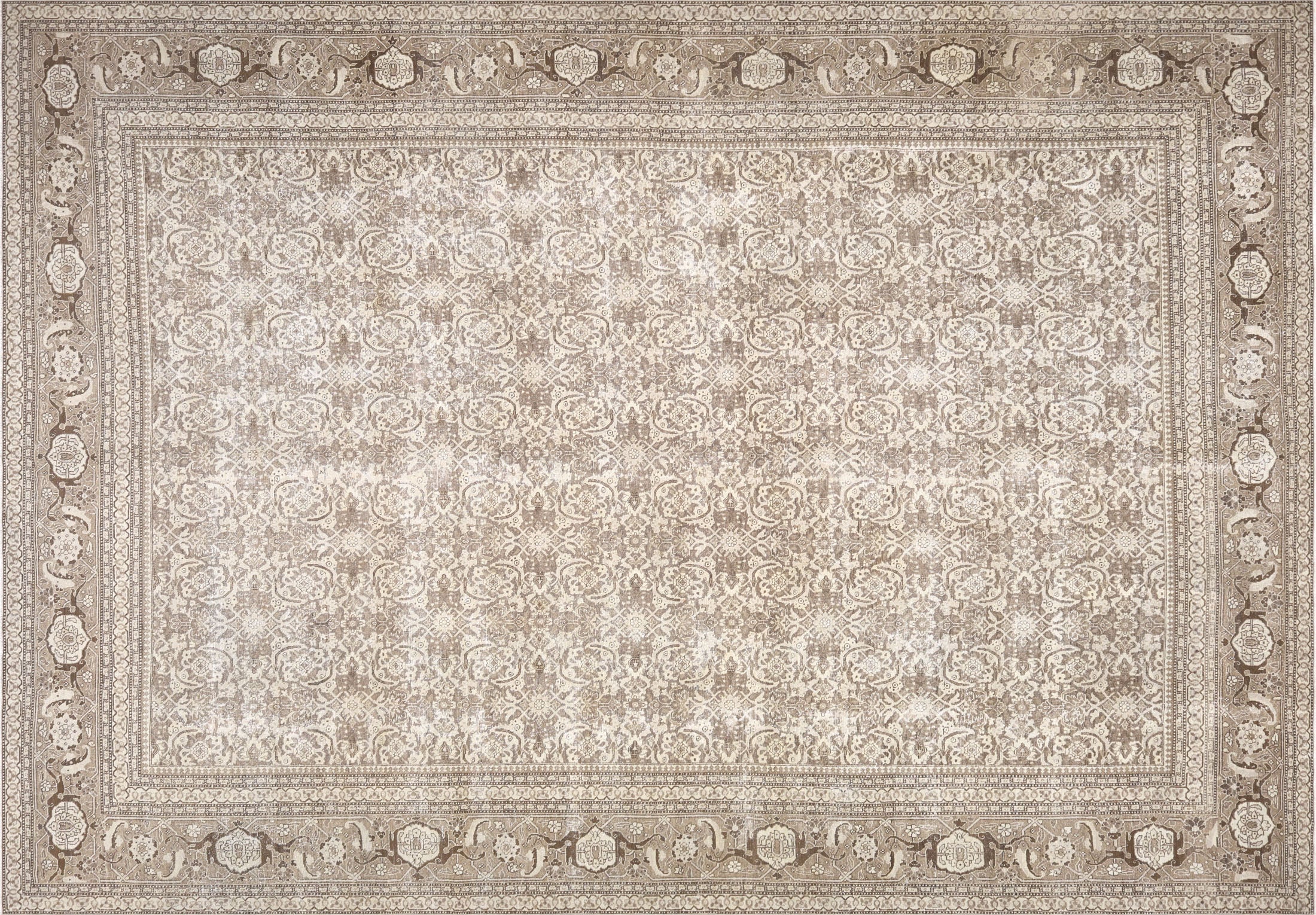 Semi Antique Persian Tabriz Rug - 11'6" x 16'7" - 240291