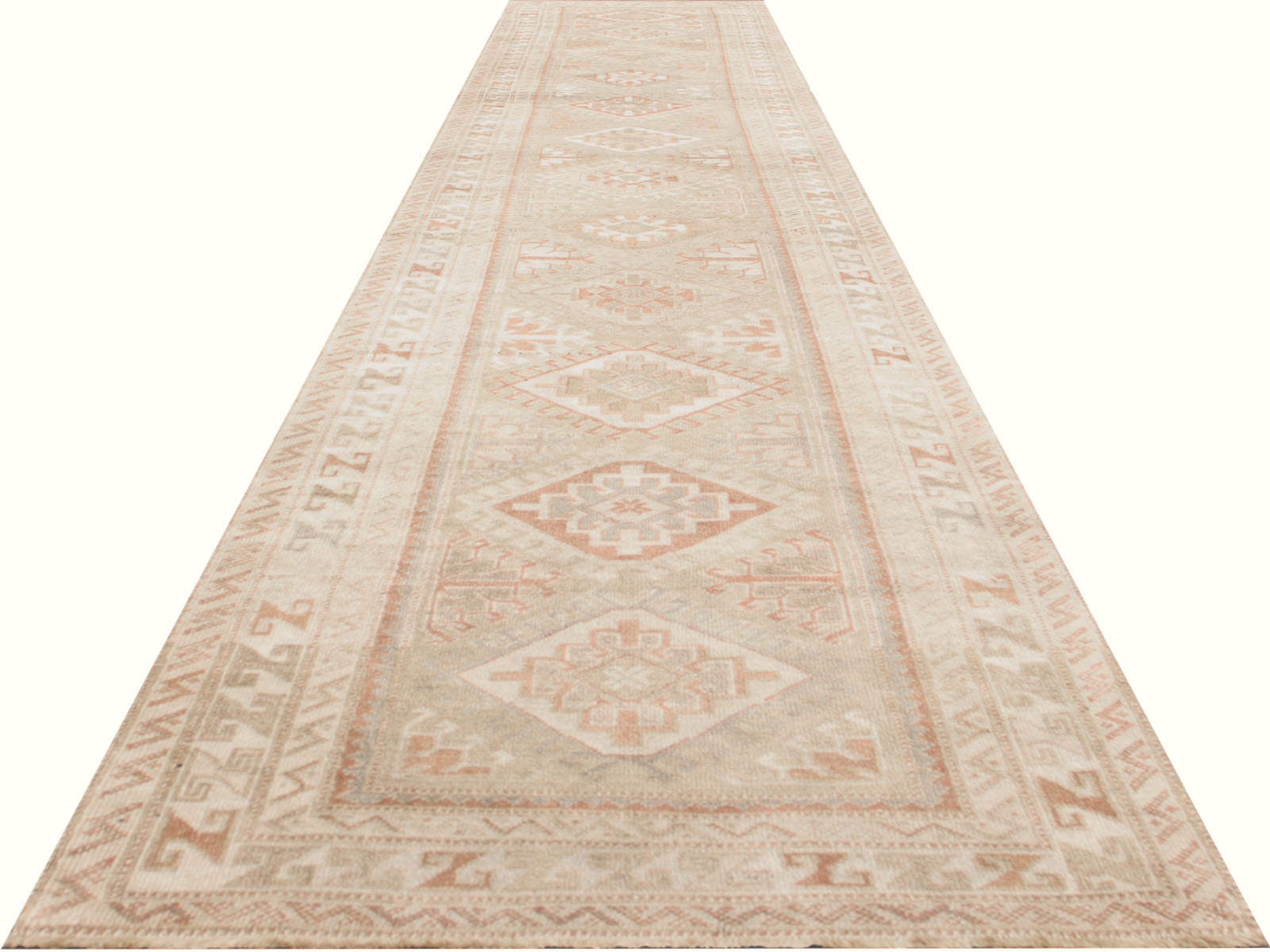 Vintage Turkish Oushak Runner - 2'6" x 14'6"