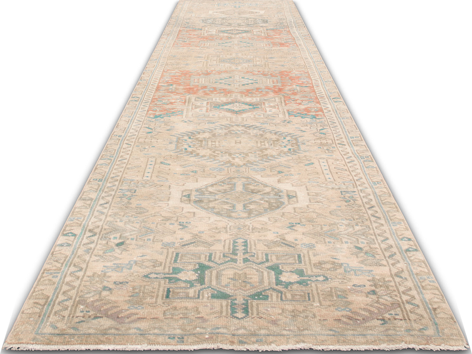 Vintage Persian Karadja Runner - 2'11" x 15'8"