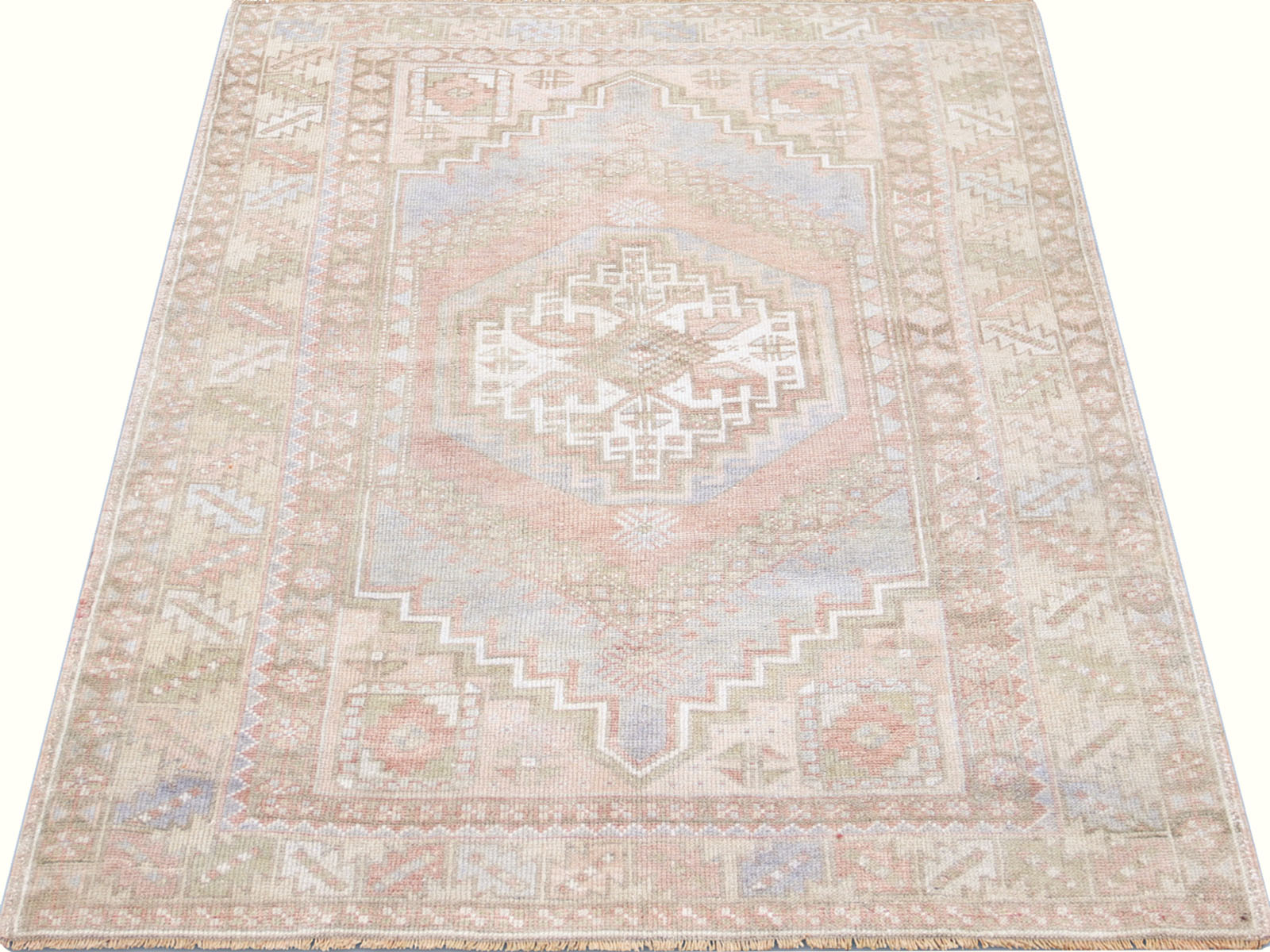 Vintage Turkish Oushak Rug - 3'8" x 5'10"