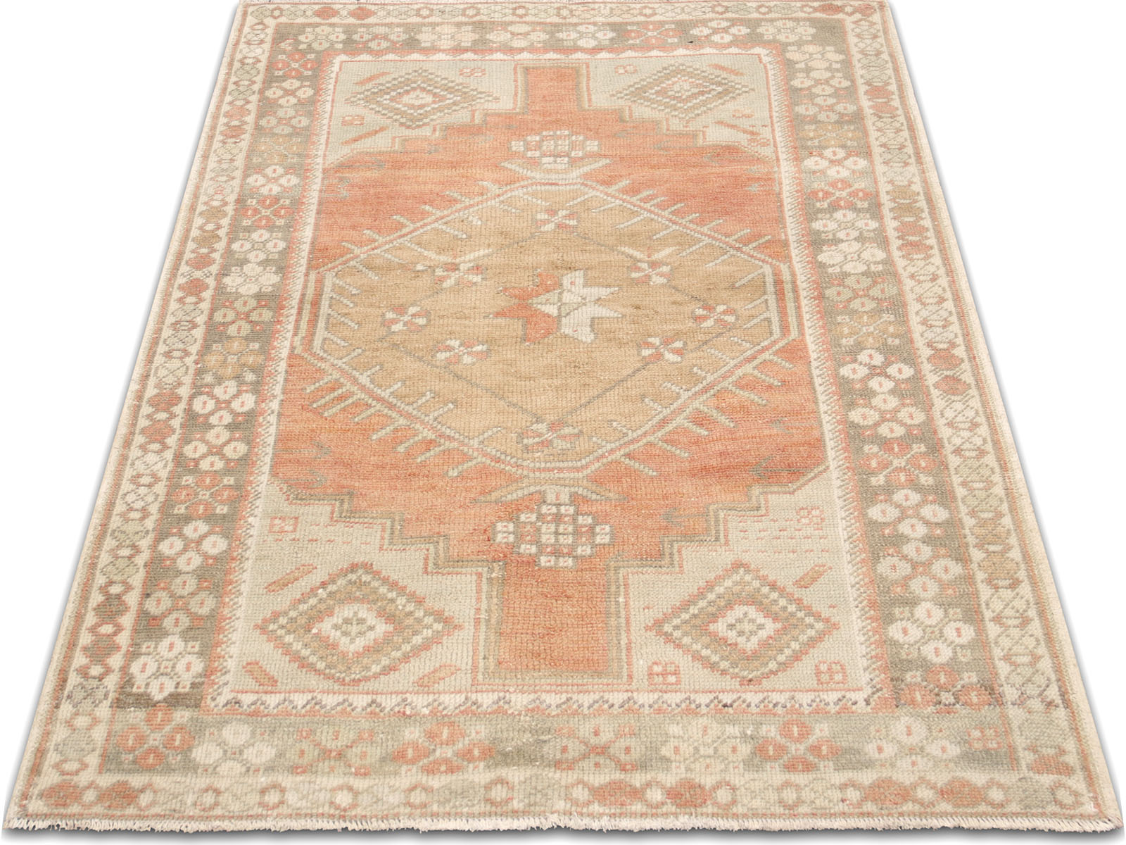Vintage Turkish Oushak Rug - 3'6" x 5'9"