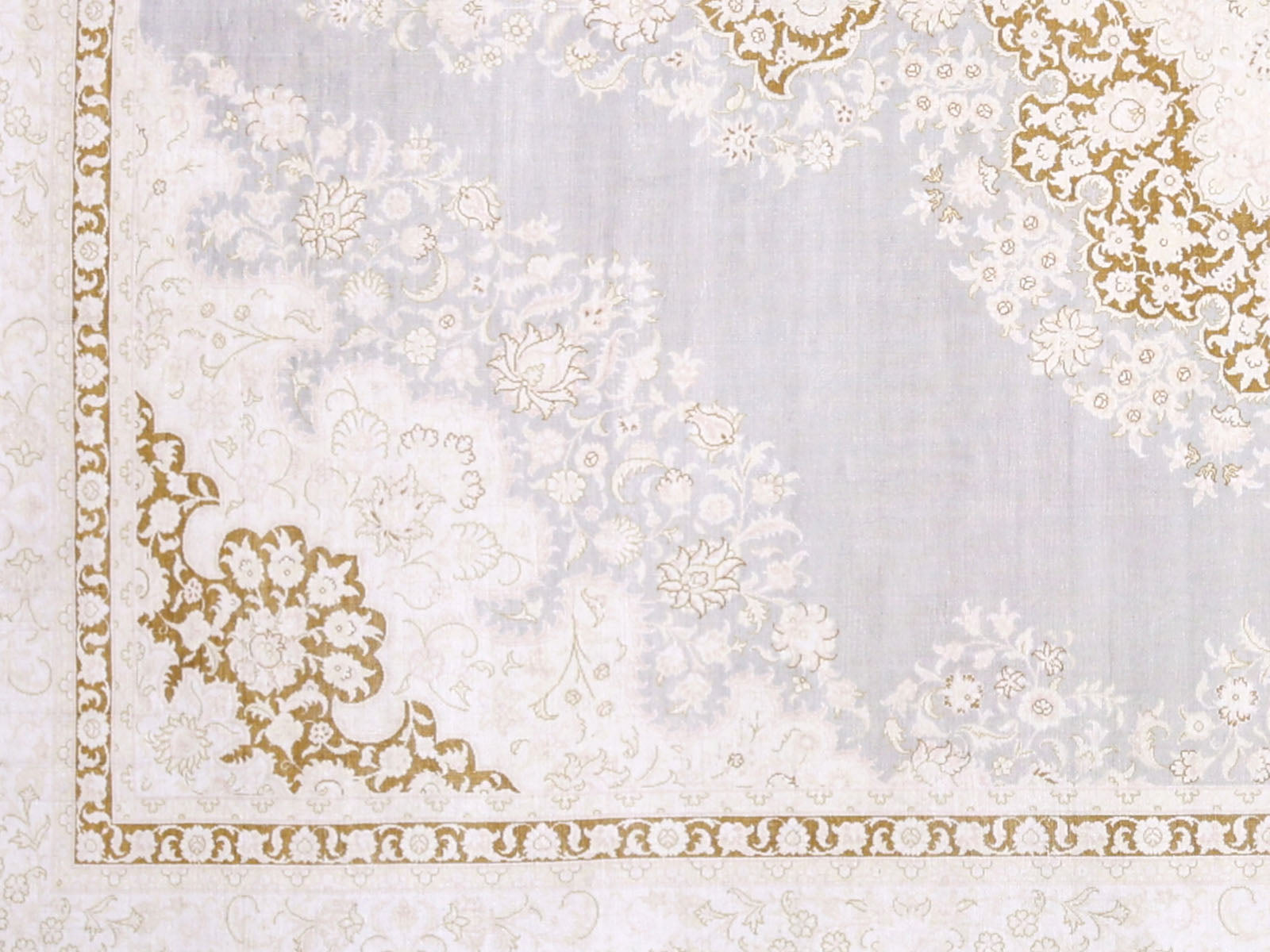 Semi Antique Persian Silk Tabriz - 7'0" x 10'0" - 240360