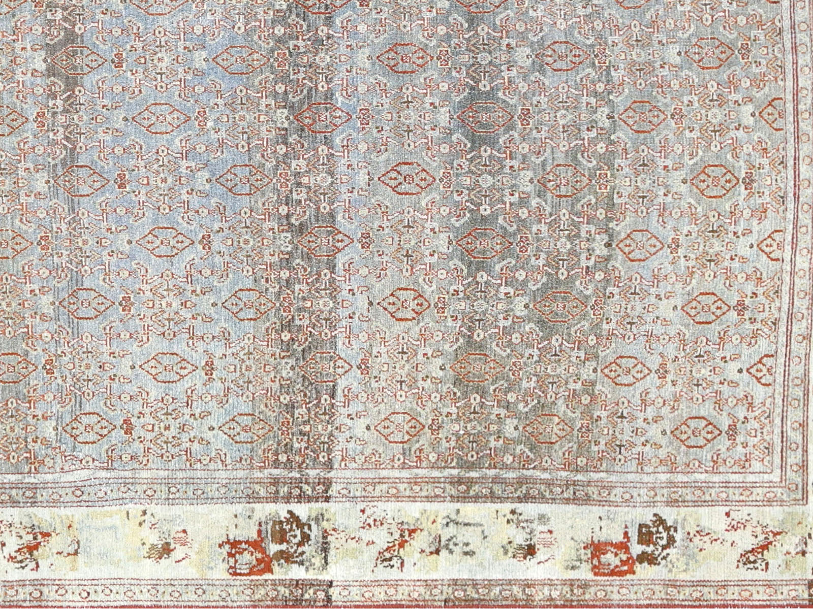 Semi Antique Persian Senne Rug - 4'5" x 6'3"