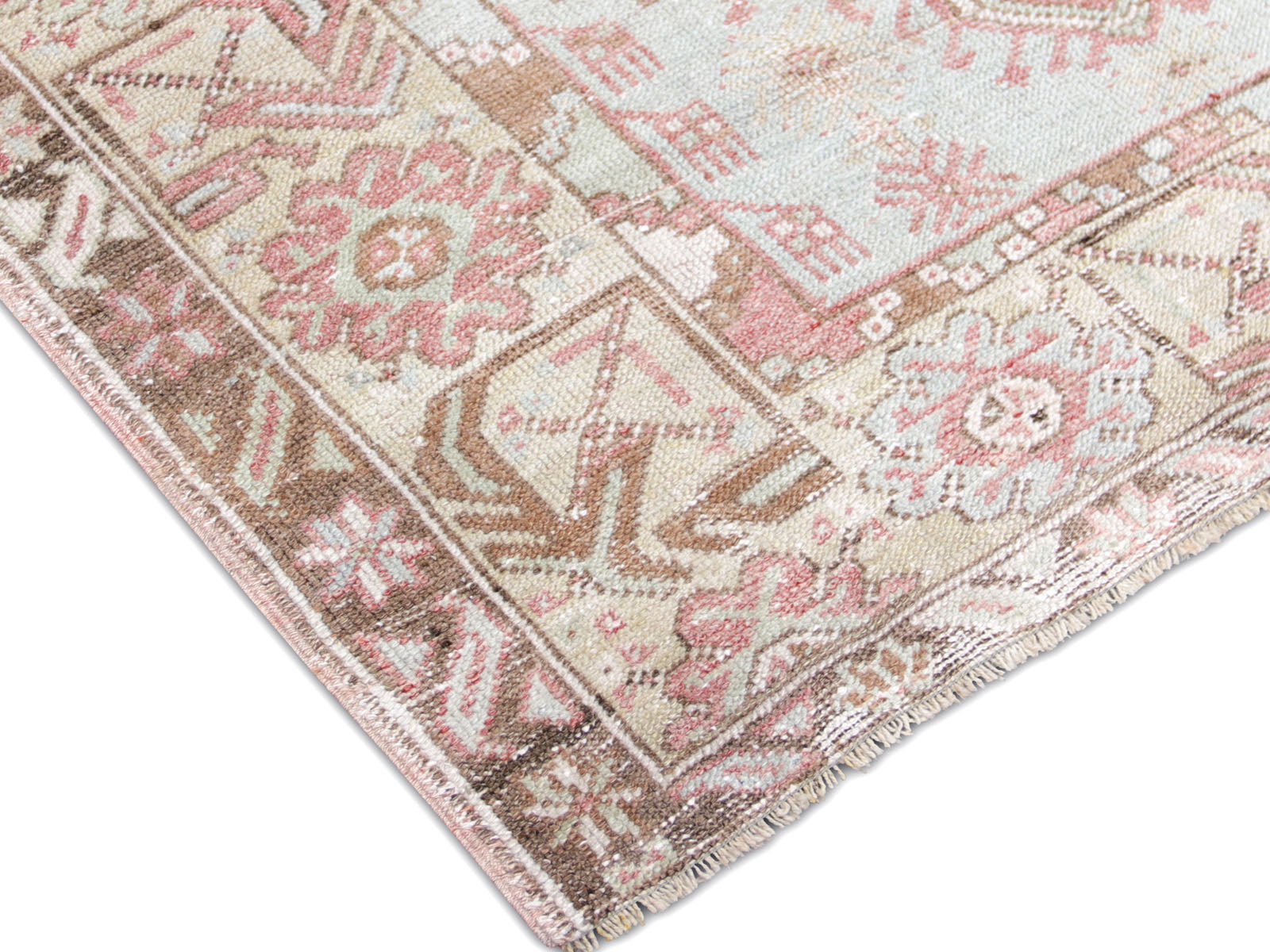 Vintage Turkish Oushak Rug - 3'7" x 4'10"