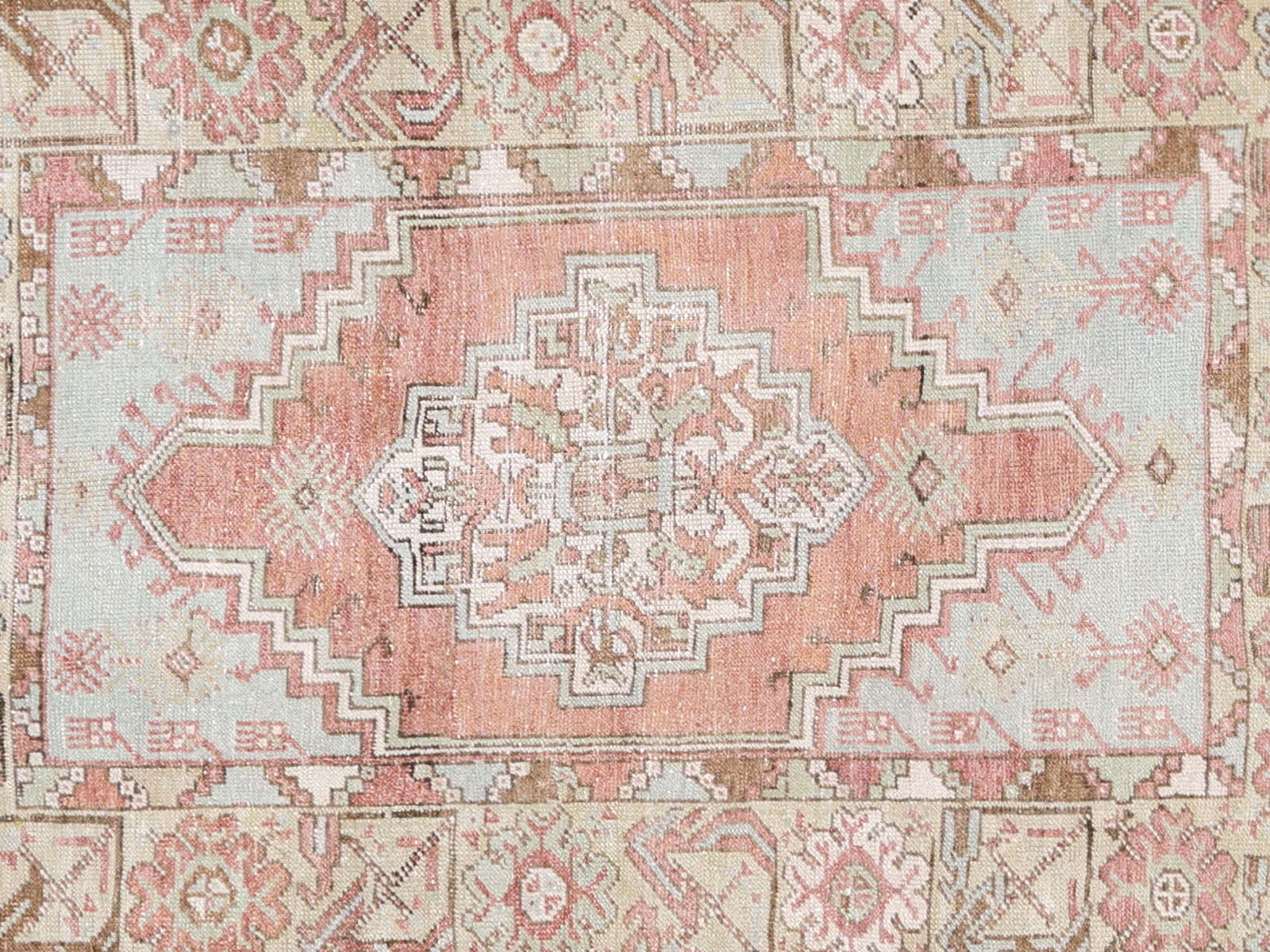 Vintage Turkish Oushak Rug - 3'7" x 4'10"