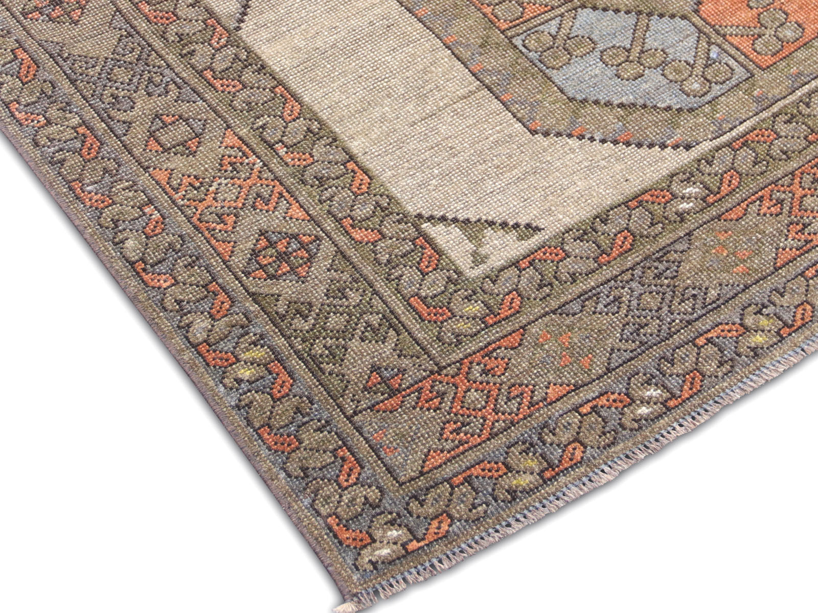 Semi Antique Afgan Beshir Rug - 6'11" x 9'10"