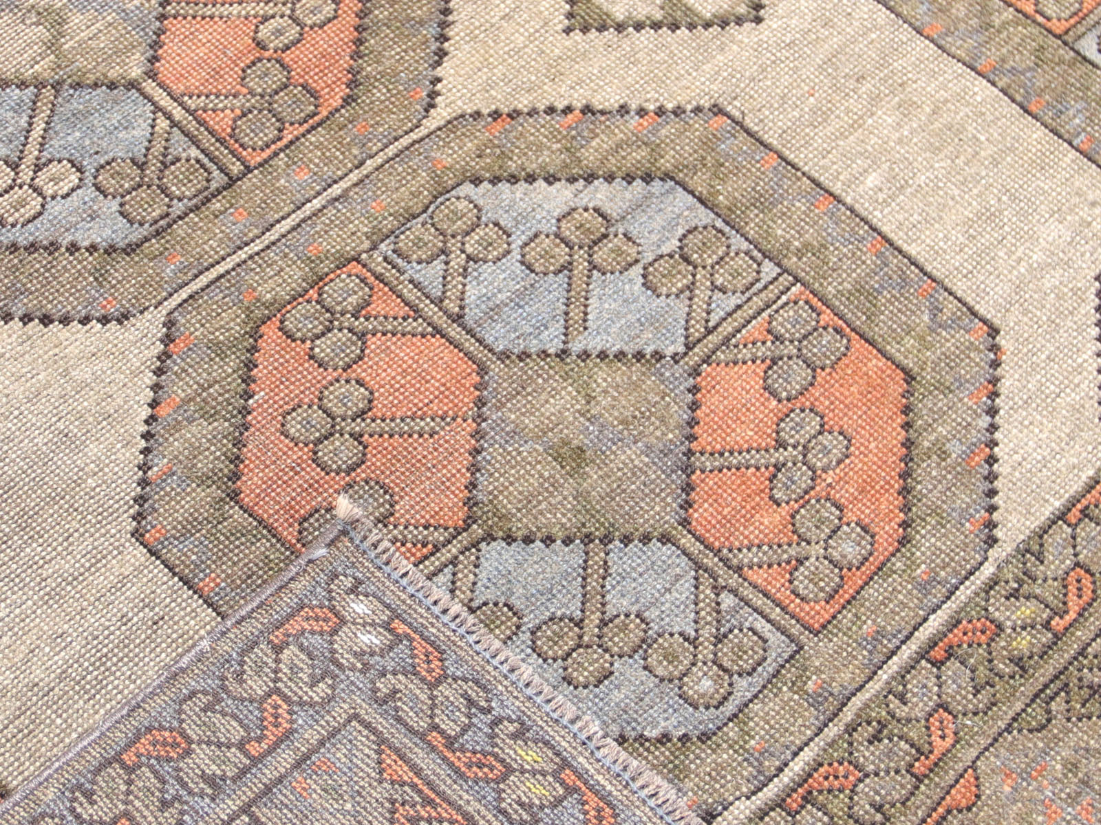 Semi Antique Afgan Beshir Rug - 6'11" x 9'10"