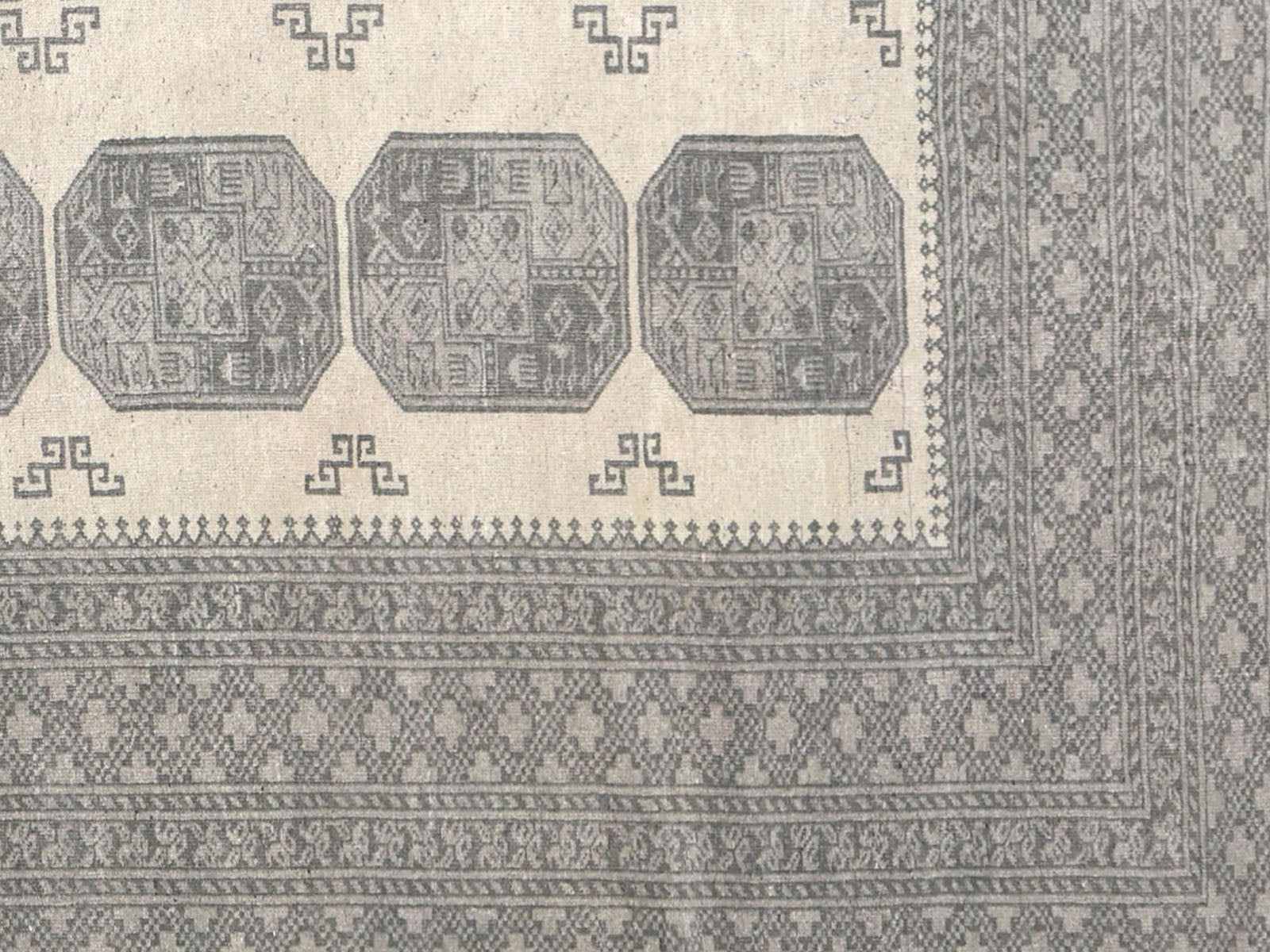 Semi Antique Afgan Beshir Rug - 10'4" x 12'7"