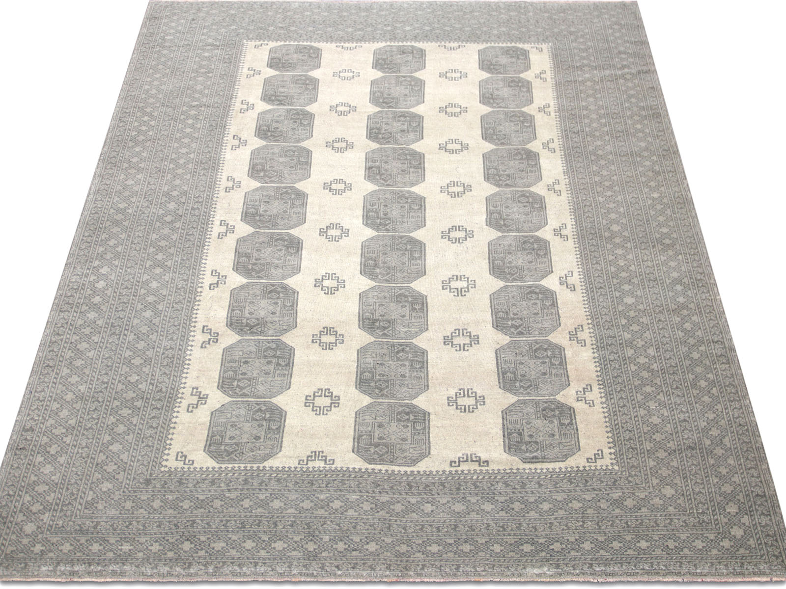Semi Antique Afgan Beshir Rug - 10'4" x 12'7"