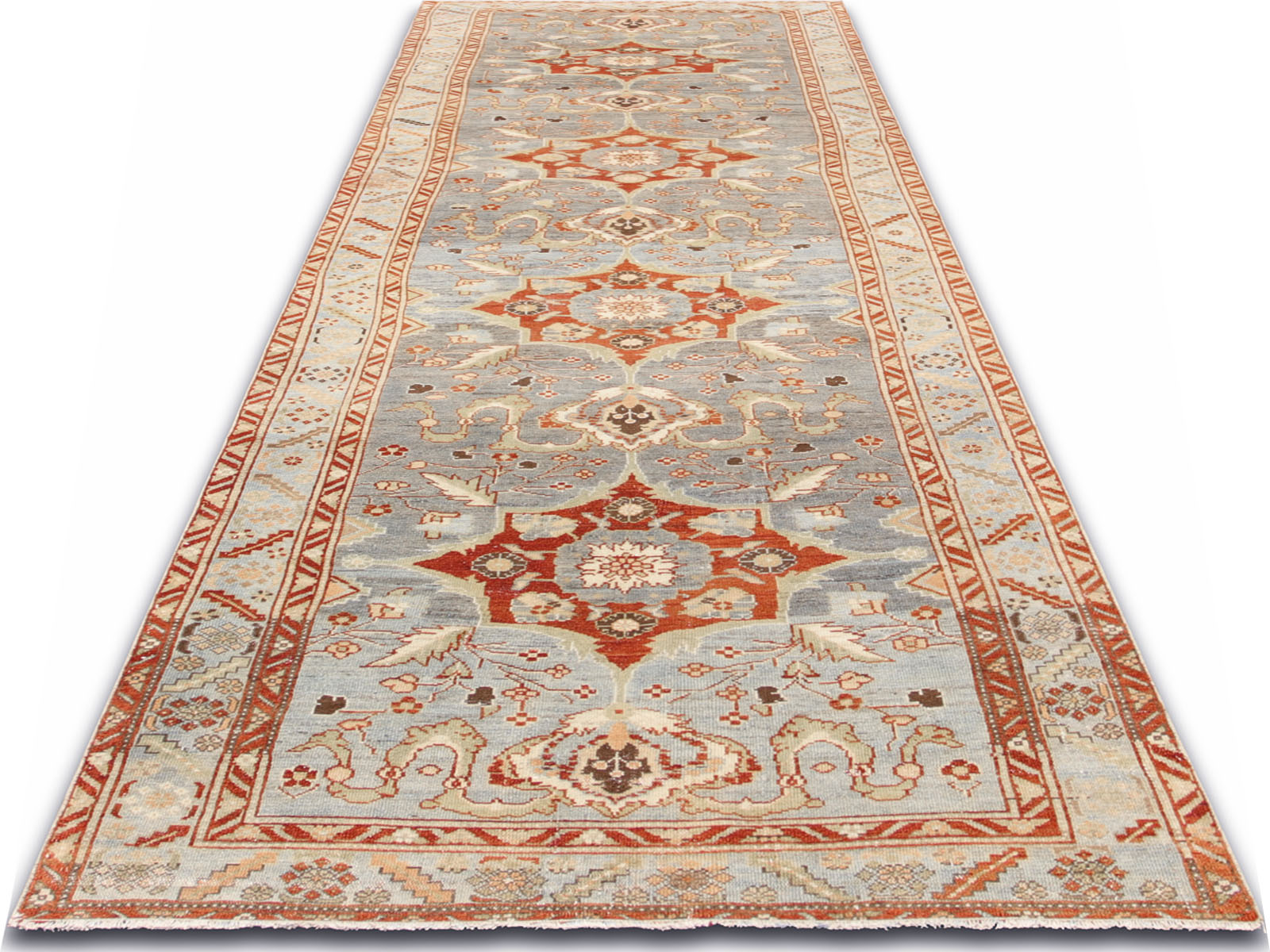 Semi Antique Persian Melayer Runner - 3'10" x 14'