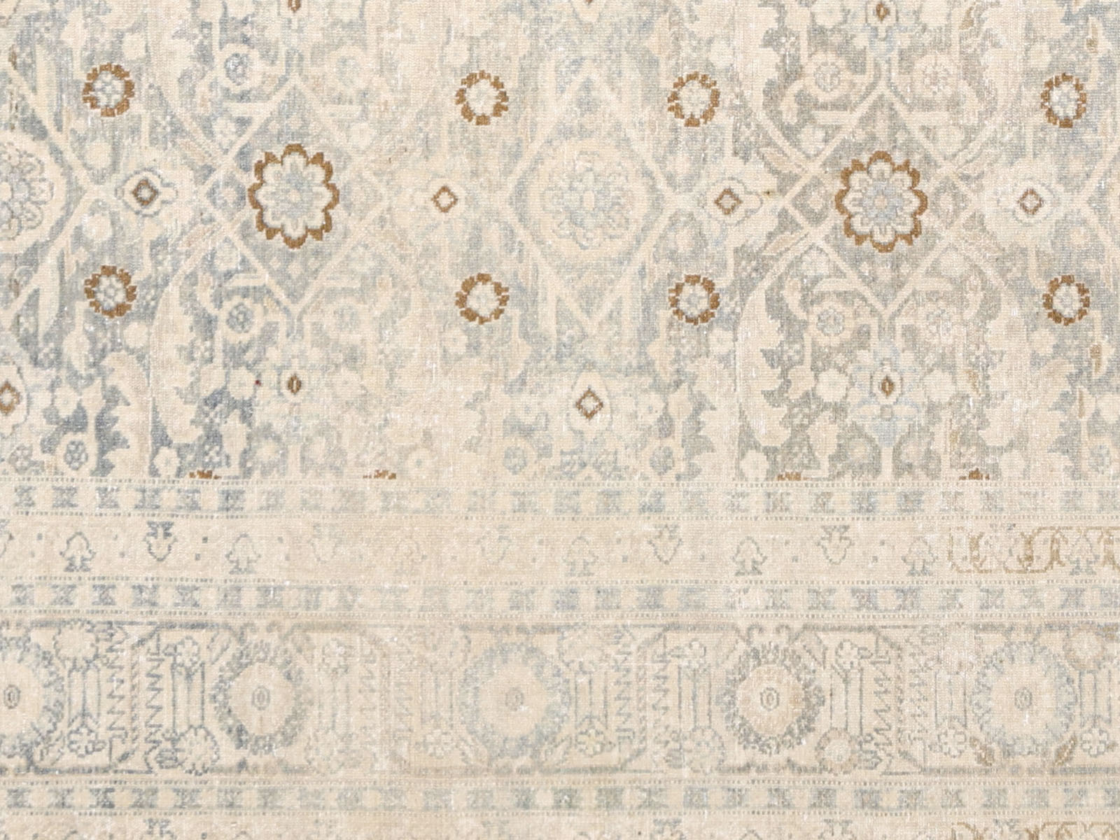 Semi Antique Persian Tabriz Rug - 7'2" x 11'