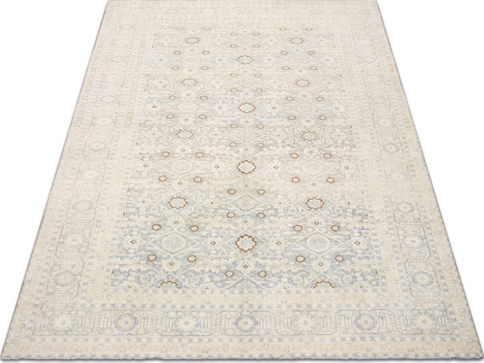Semi Antique Persian Tabriz Rug - 7'2" x 11'