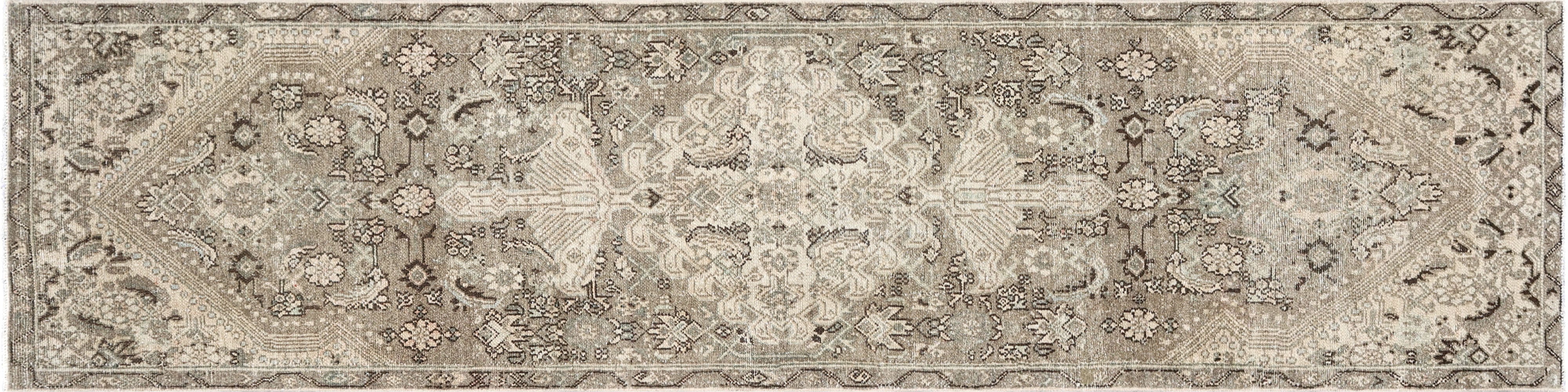 Semi Antique Persian Melayer Runner - 2'10" x 10'2" - 240403